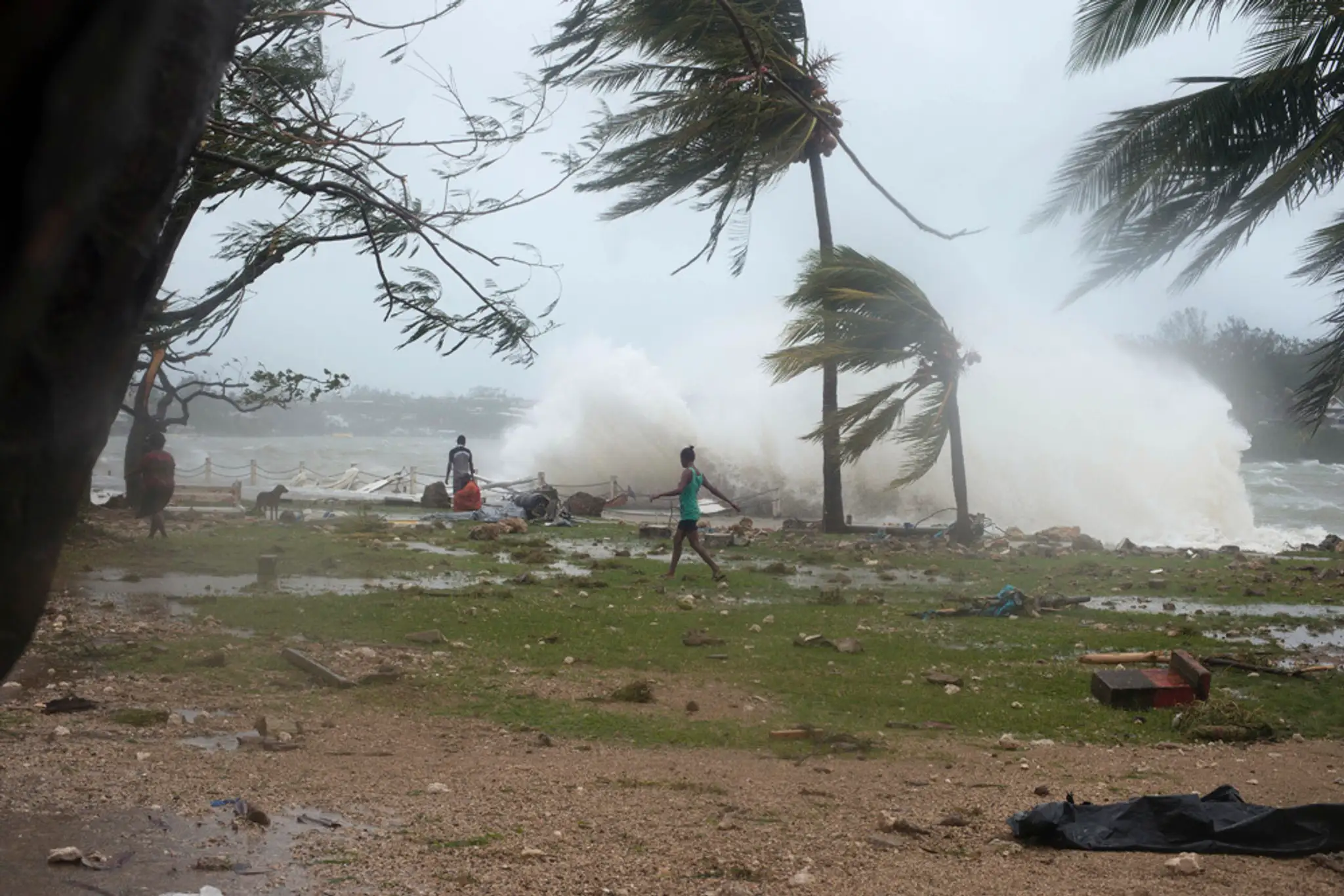 Ostrov Vanuatu, cyklón.