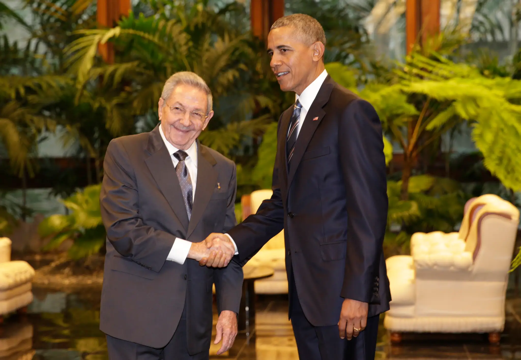 Barack Obama sa stretol s Raúlom Castrom