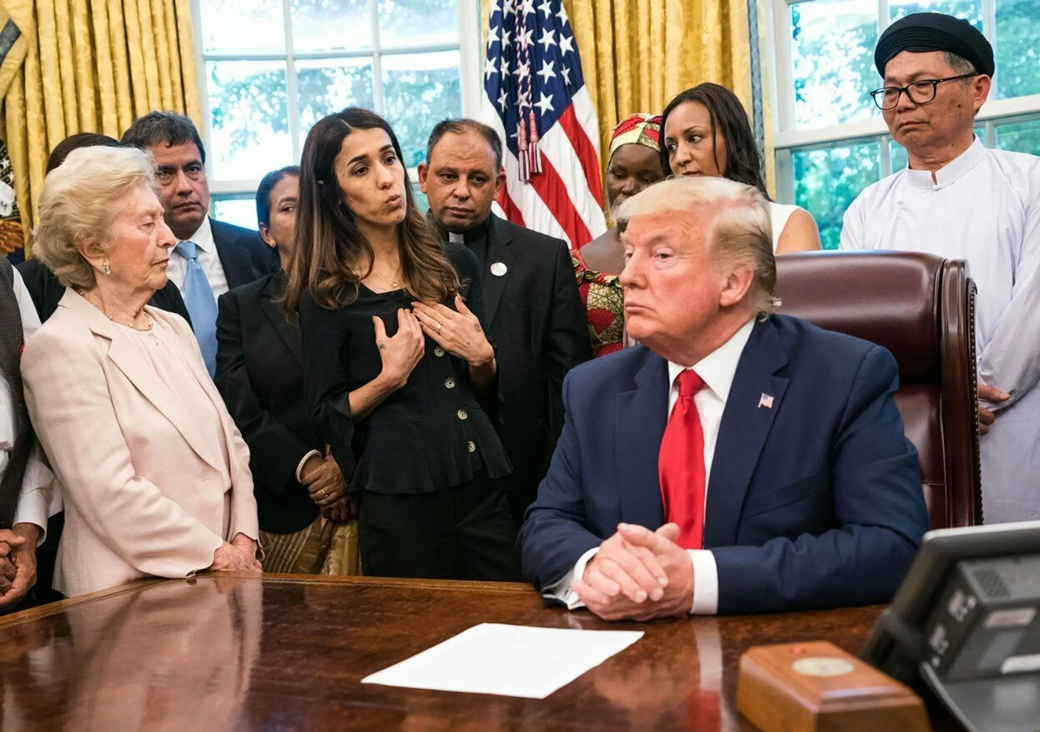 Stretnutie ľudí, ktorí zažili perzekúcie z náboženských dôvodov, s Trumpom