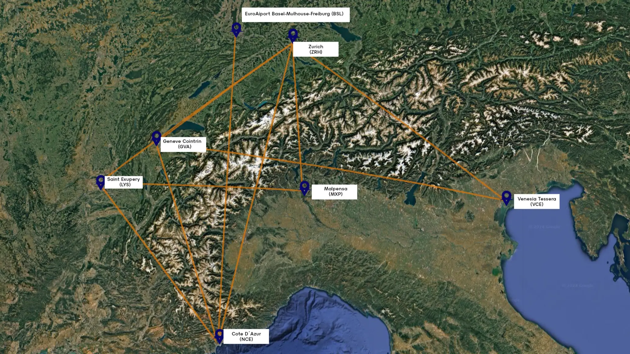 Mapa turbulentných letov