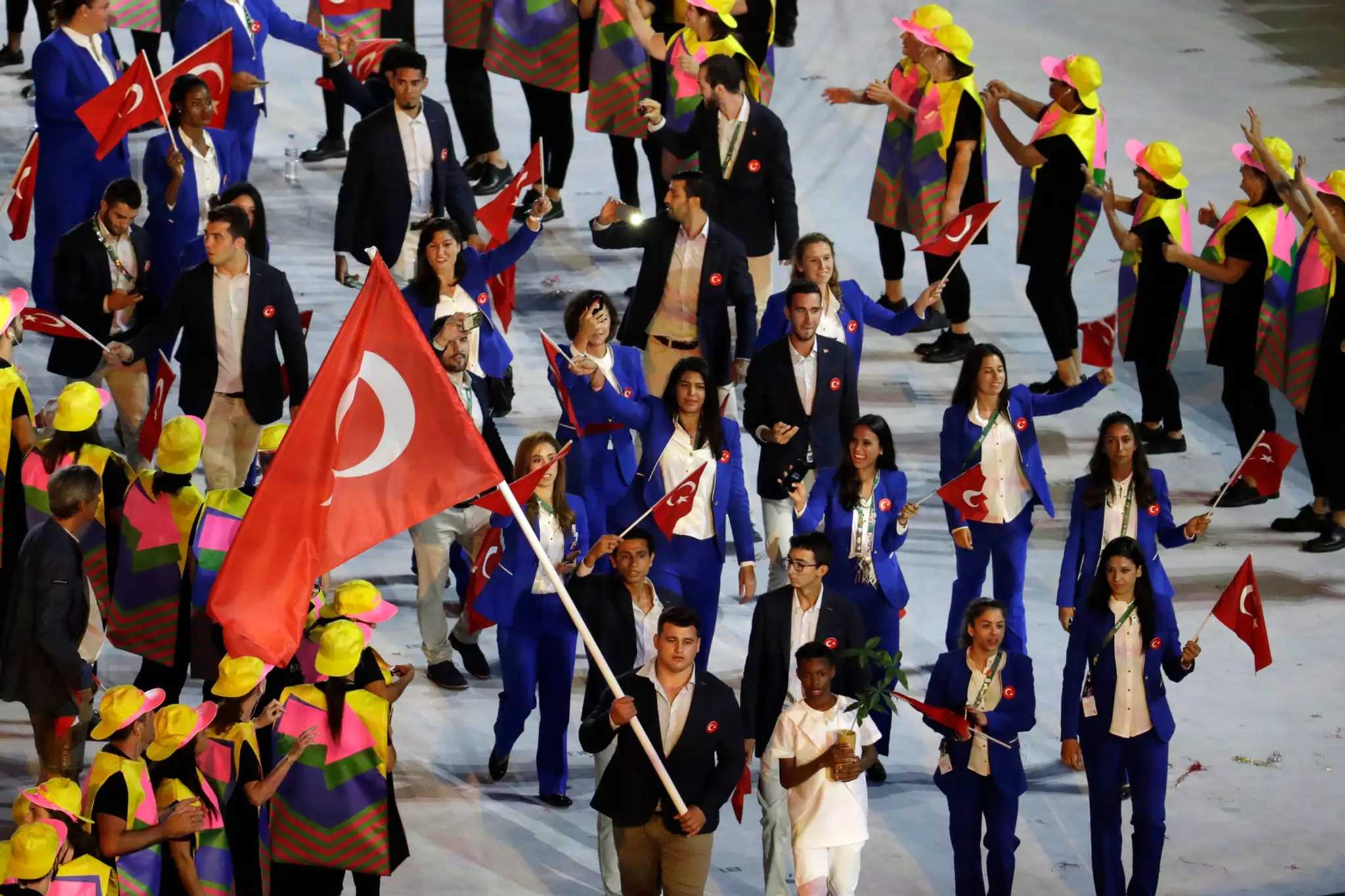 Turecká výprava počas otváracieho ceremoniálu OH v Riu. 