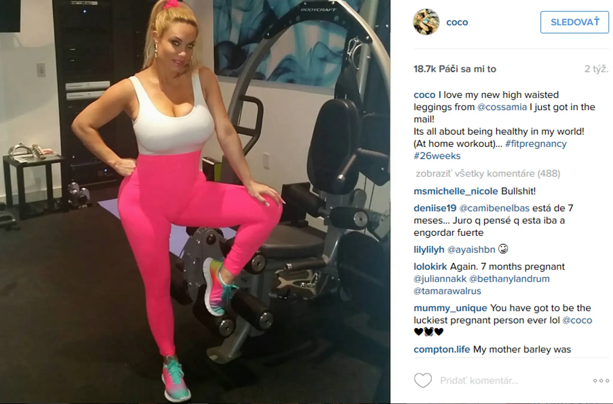 Nicole „Coco“ Austin v šiestom mesiaci tehotenstva.
