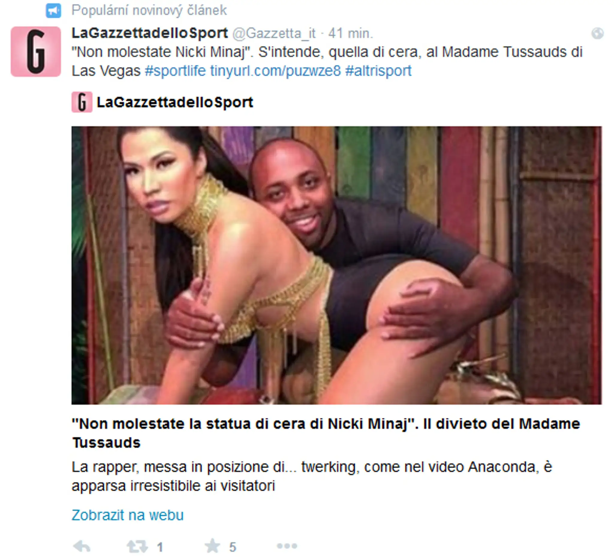 Nicki Minaj v Madame Tussauds.
