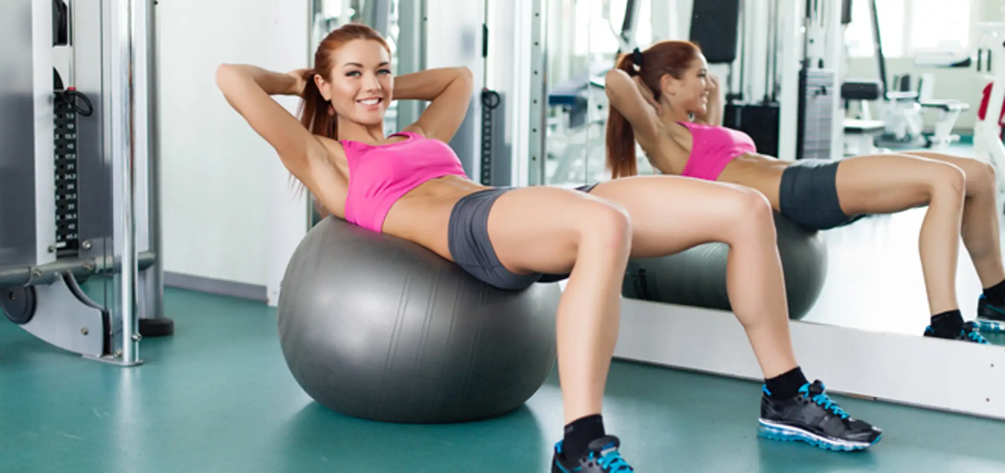 Žena vo fitness centre