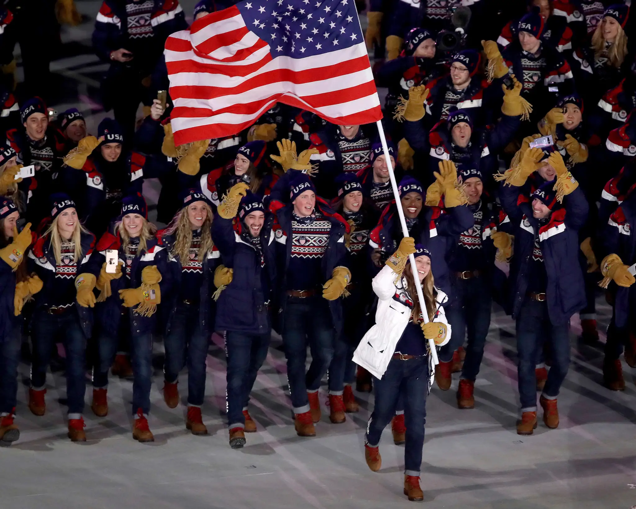 Bulharskí olympionici na otváracom ceremoniáli ZOH 2018.