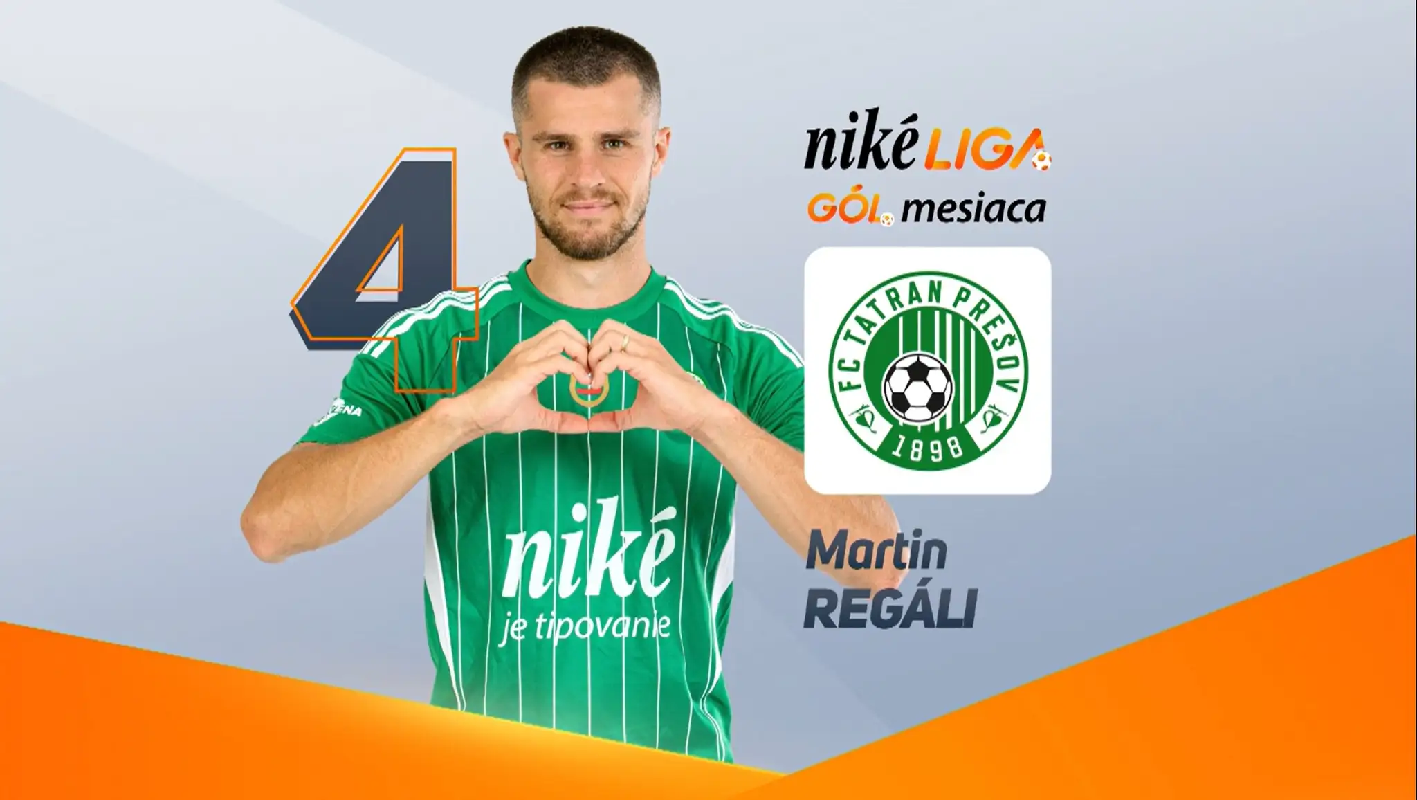 Kandidátom na gól mesiaca je aj Martin Regáli.