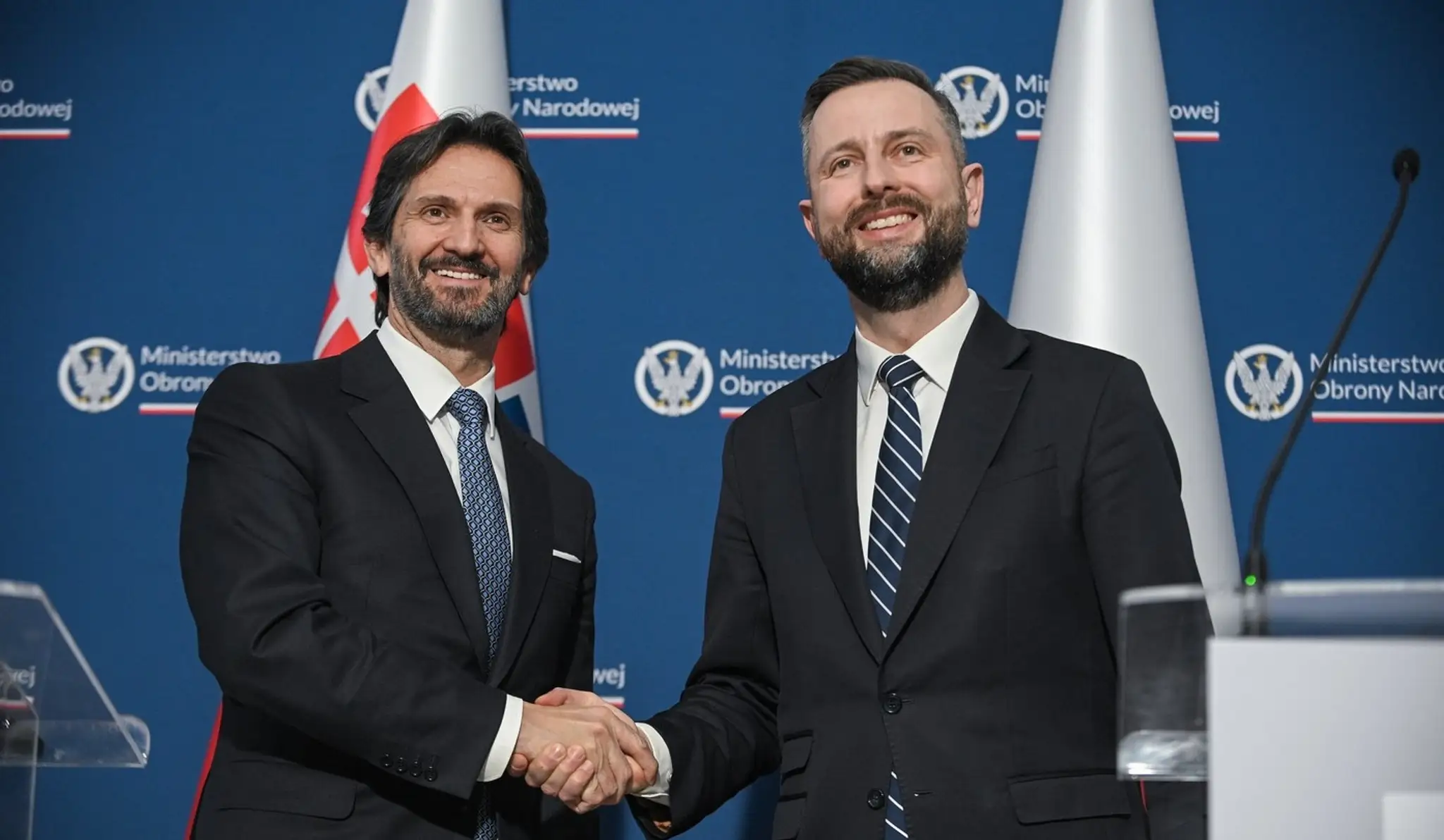 Minister obrany Robert Kaliňák a poľský minister obrany Wladyslaw Kosiniak-Kamysz.