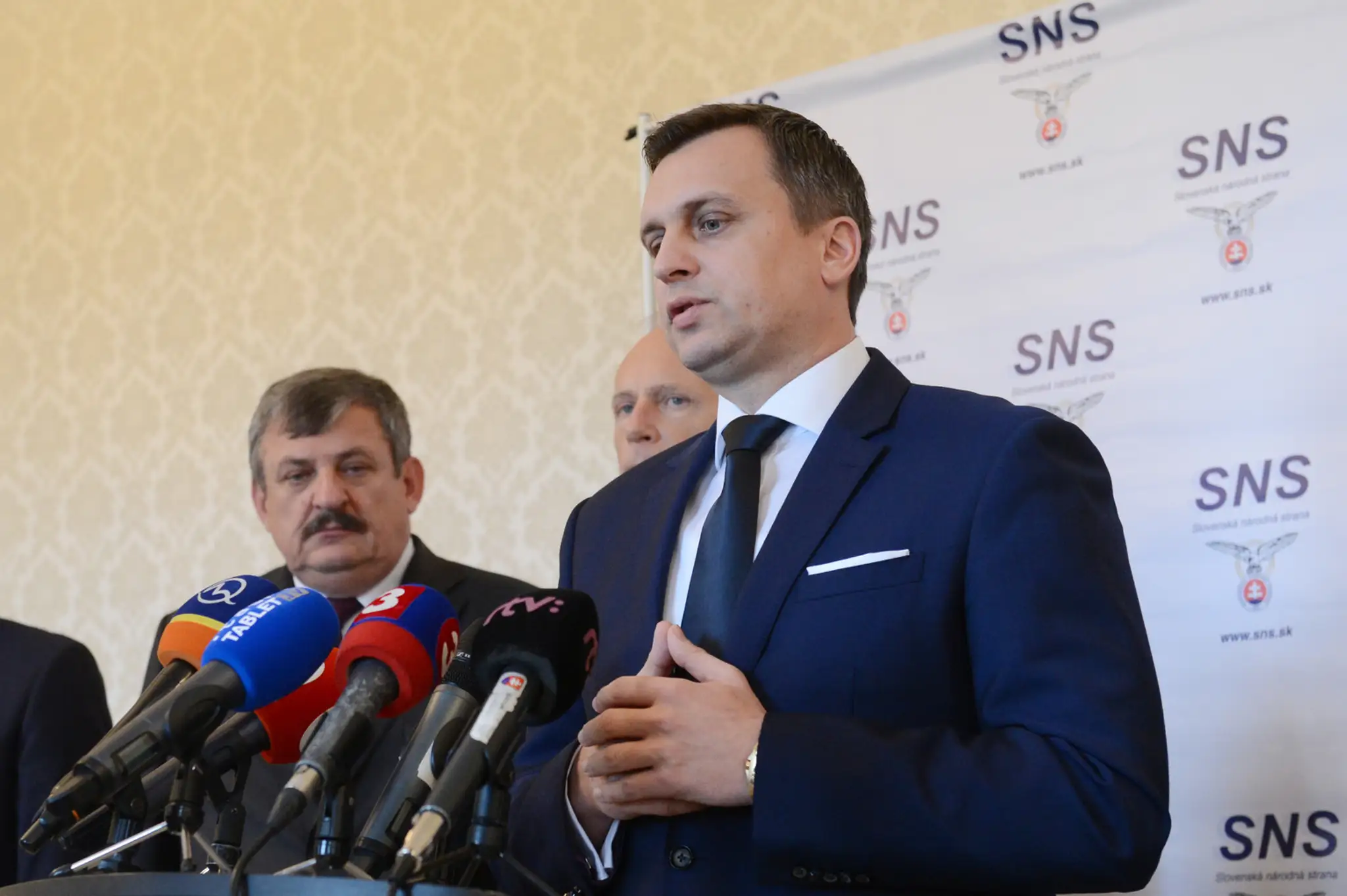 Na snímke predseda SLovenskej národnej strany (SNS) Andrej Danko
