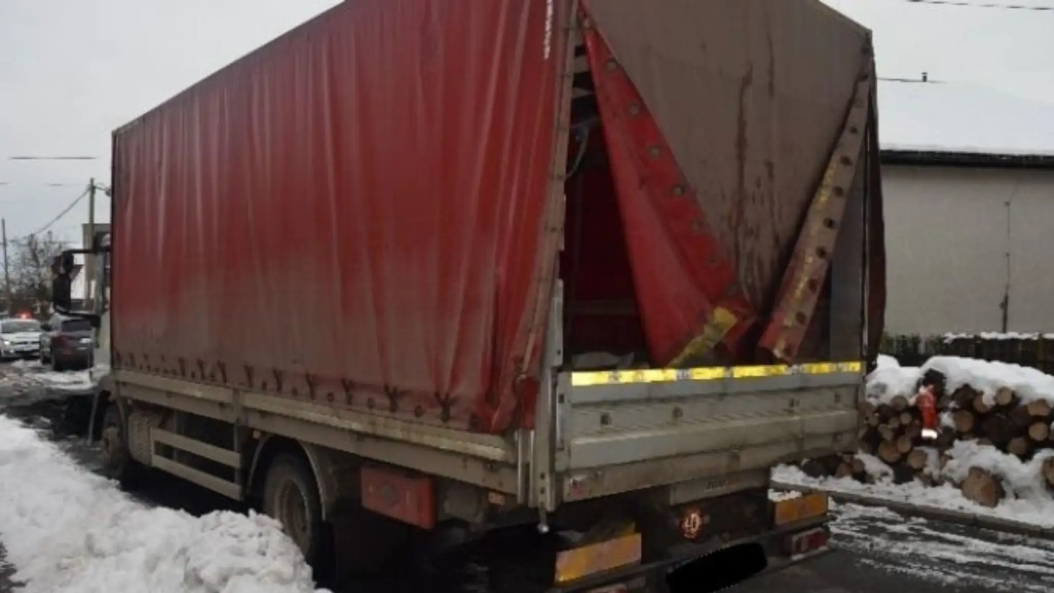 Nákladné auto po nehode