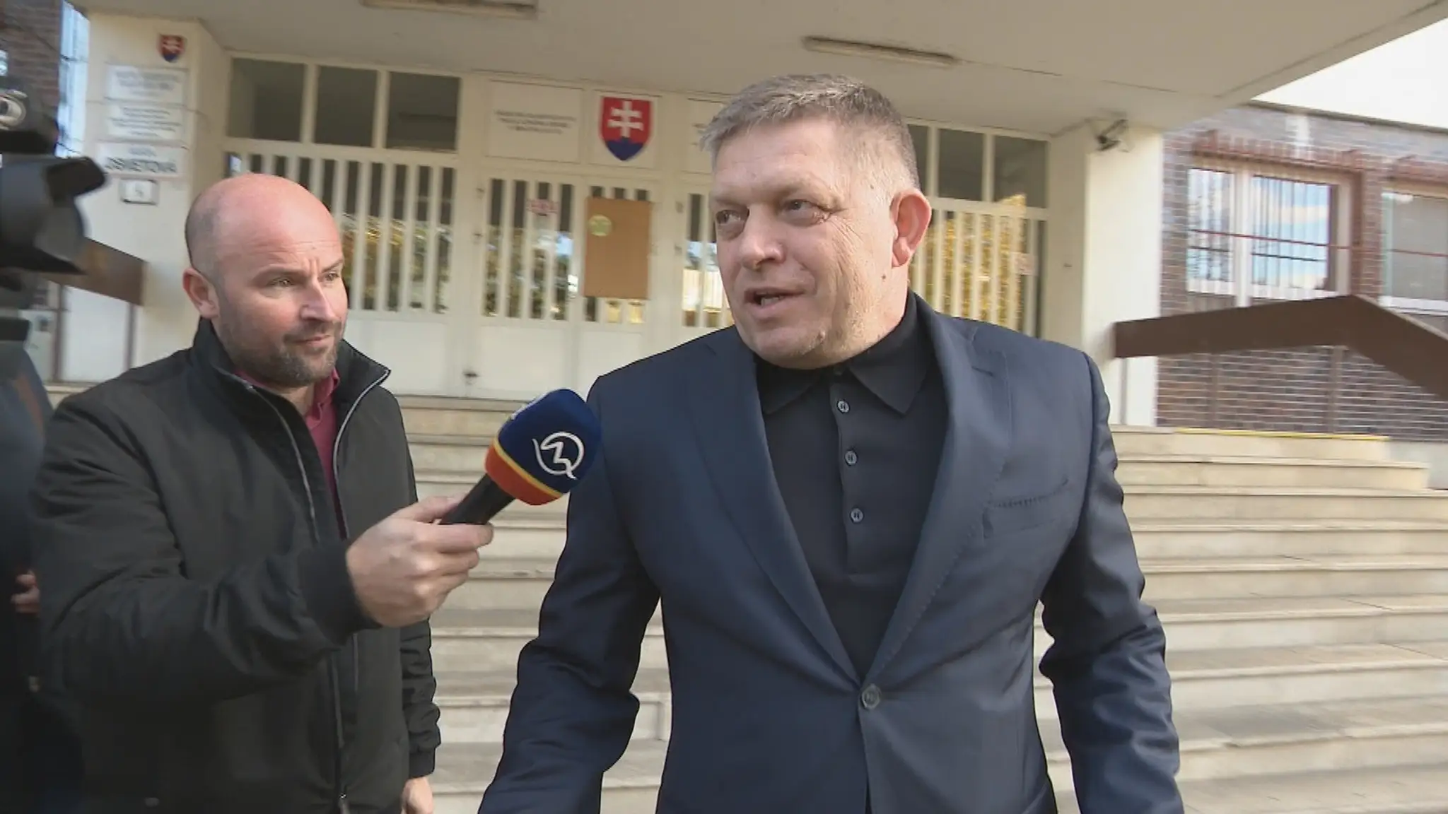 Robert Fico po výsluchu.