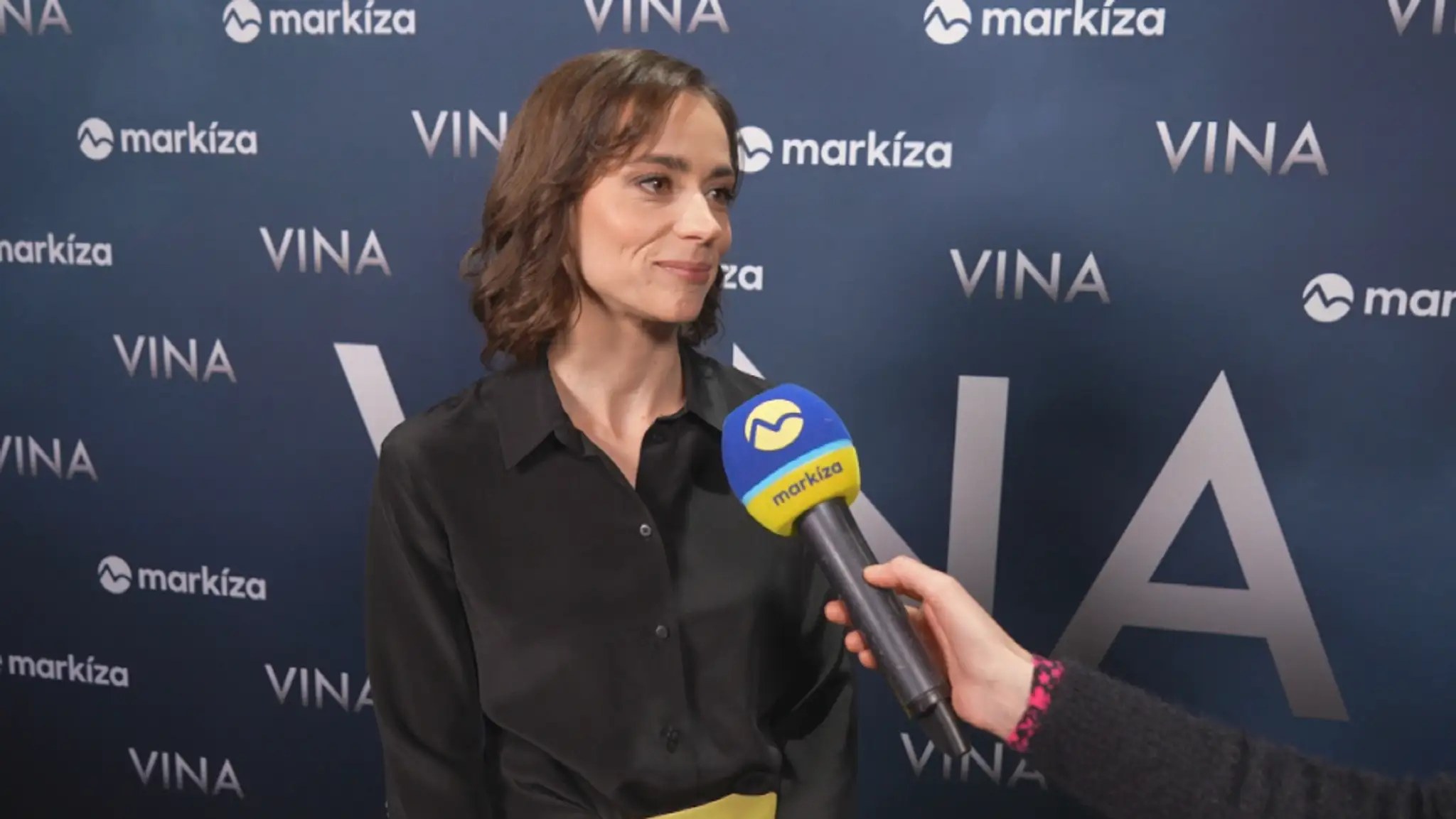 Gabika Marcinková na kinopremiére seriálu Vina.