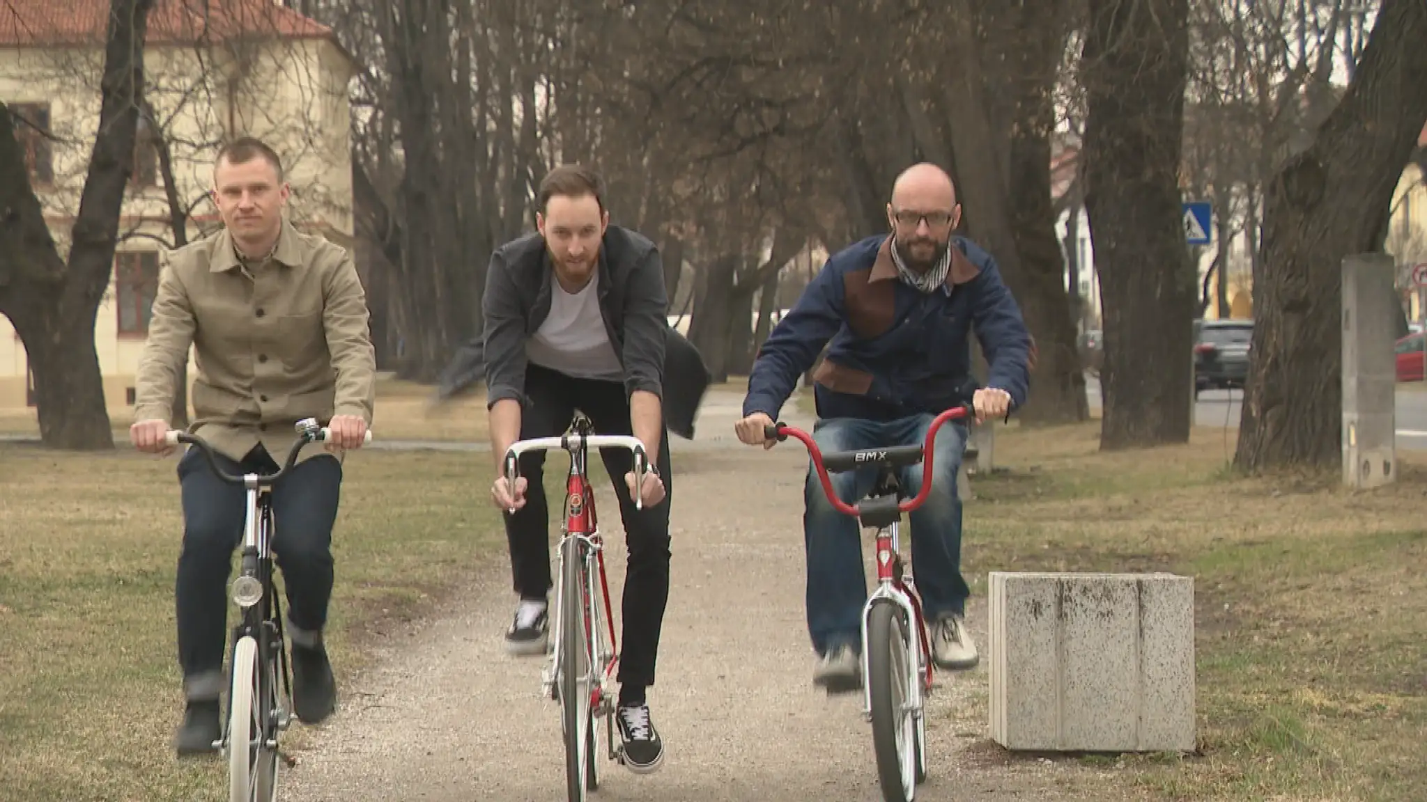 Retrobicykle v akcii.
