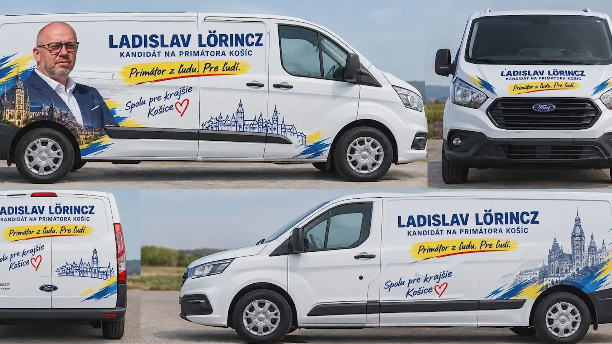 Dodávka kandidáta Ladislava Lőrincza