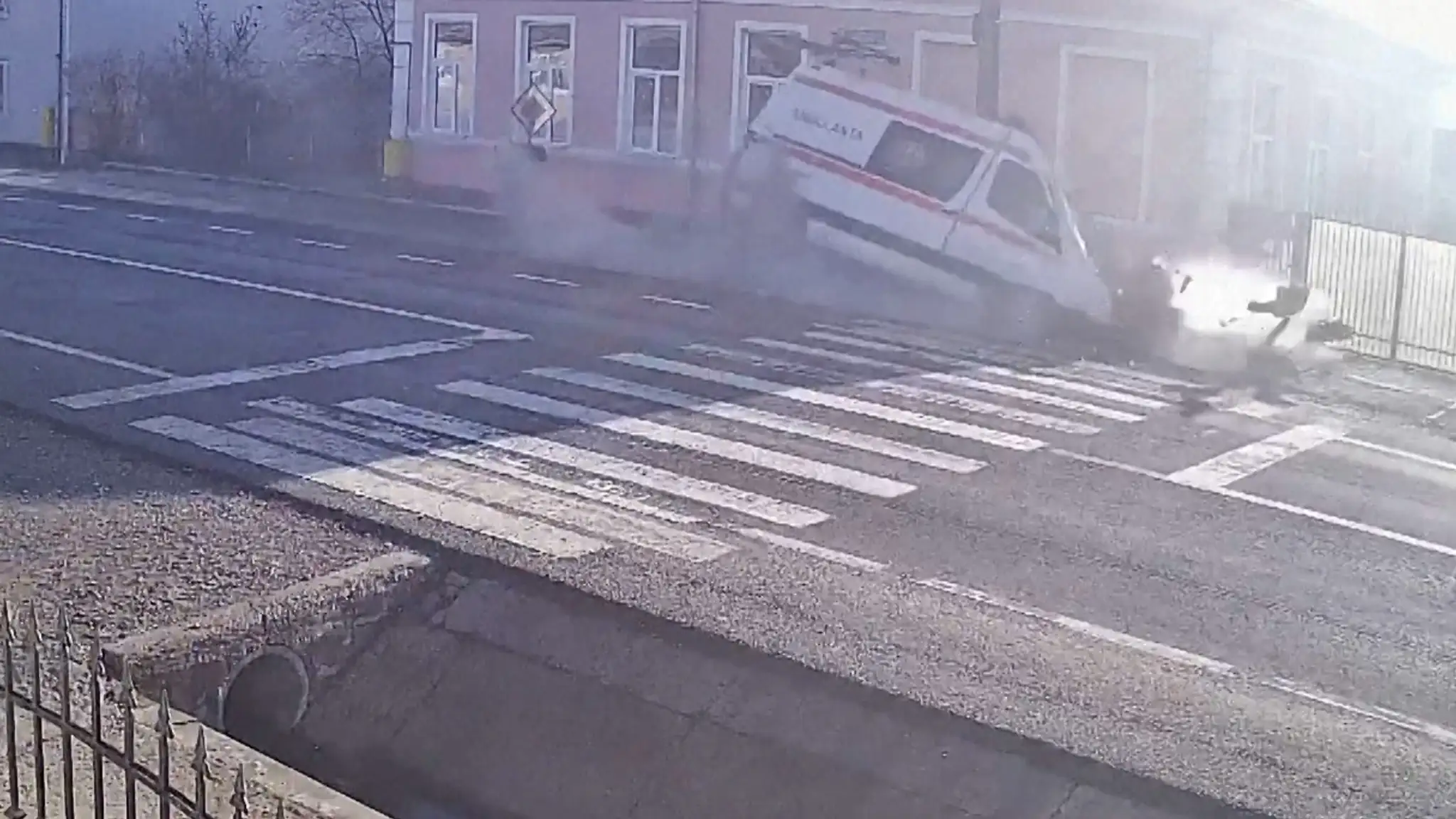 Nehoda sanitky v Rumunsku.