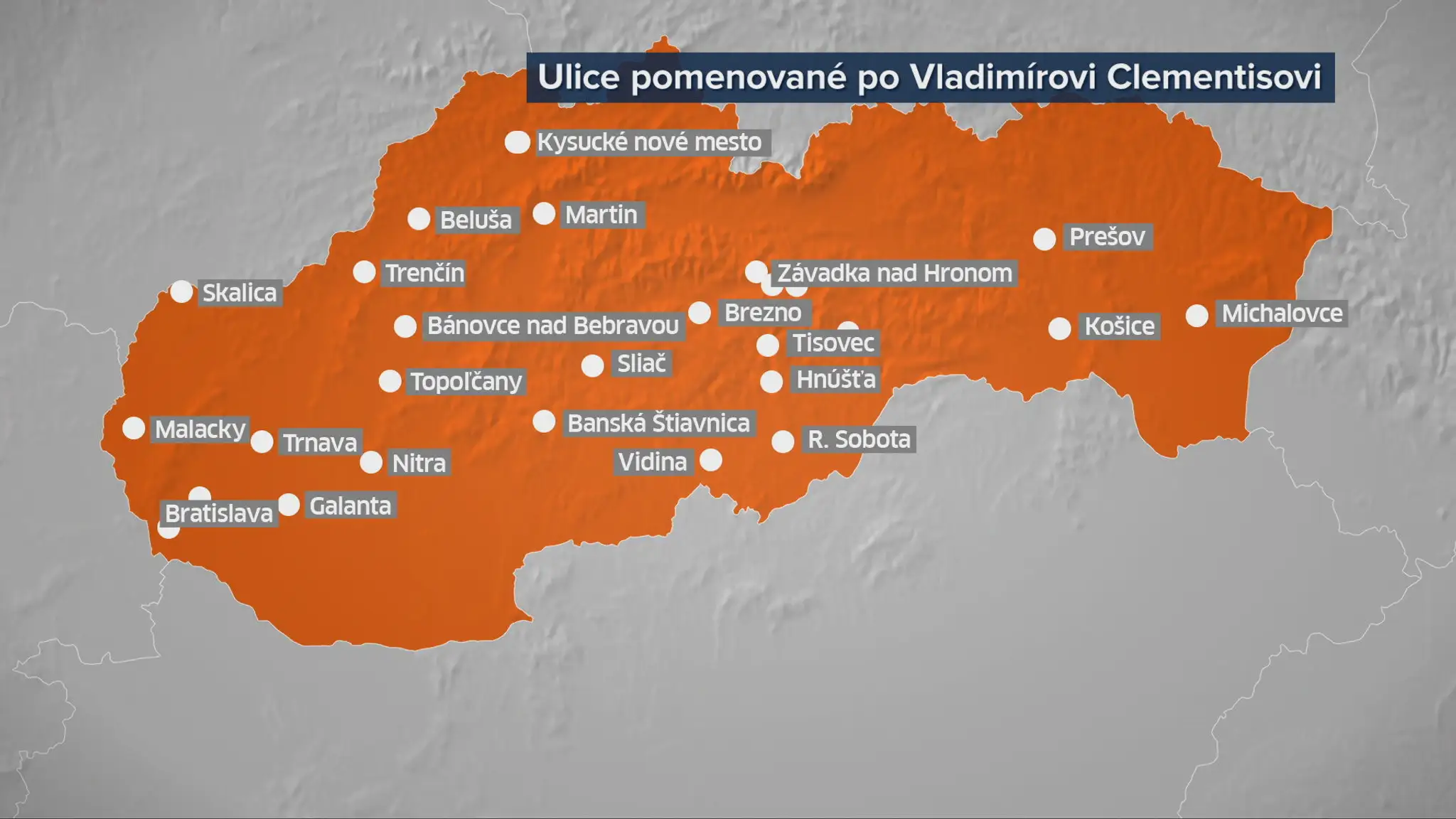Clementisove ulice na Slovensku