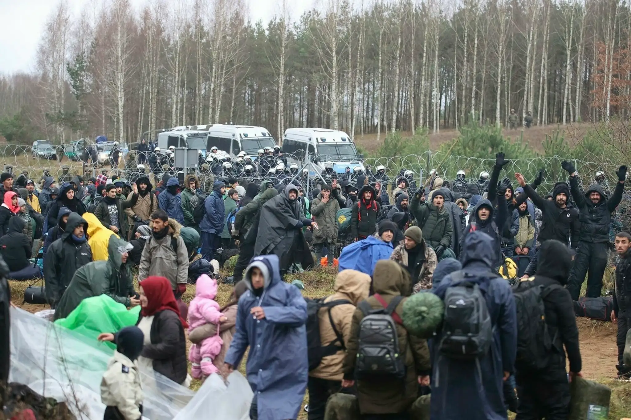 Migranti na poľsko-bieloruskej hranici