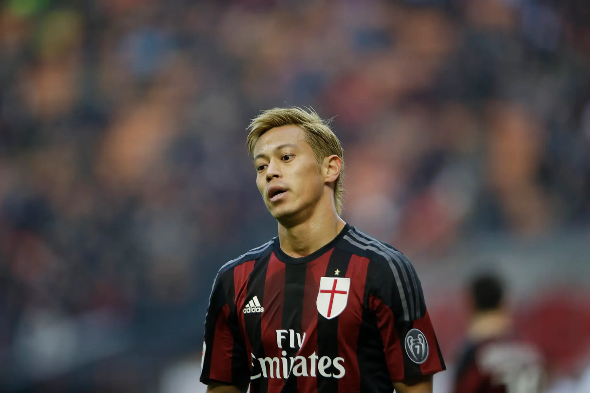 Na snímke japonský útočník Milána Keisuke Honda
