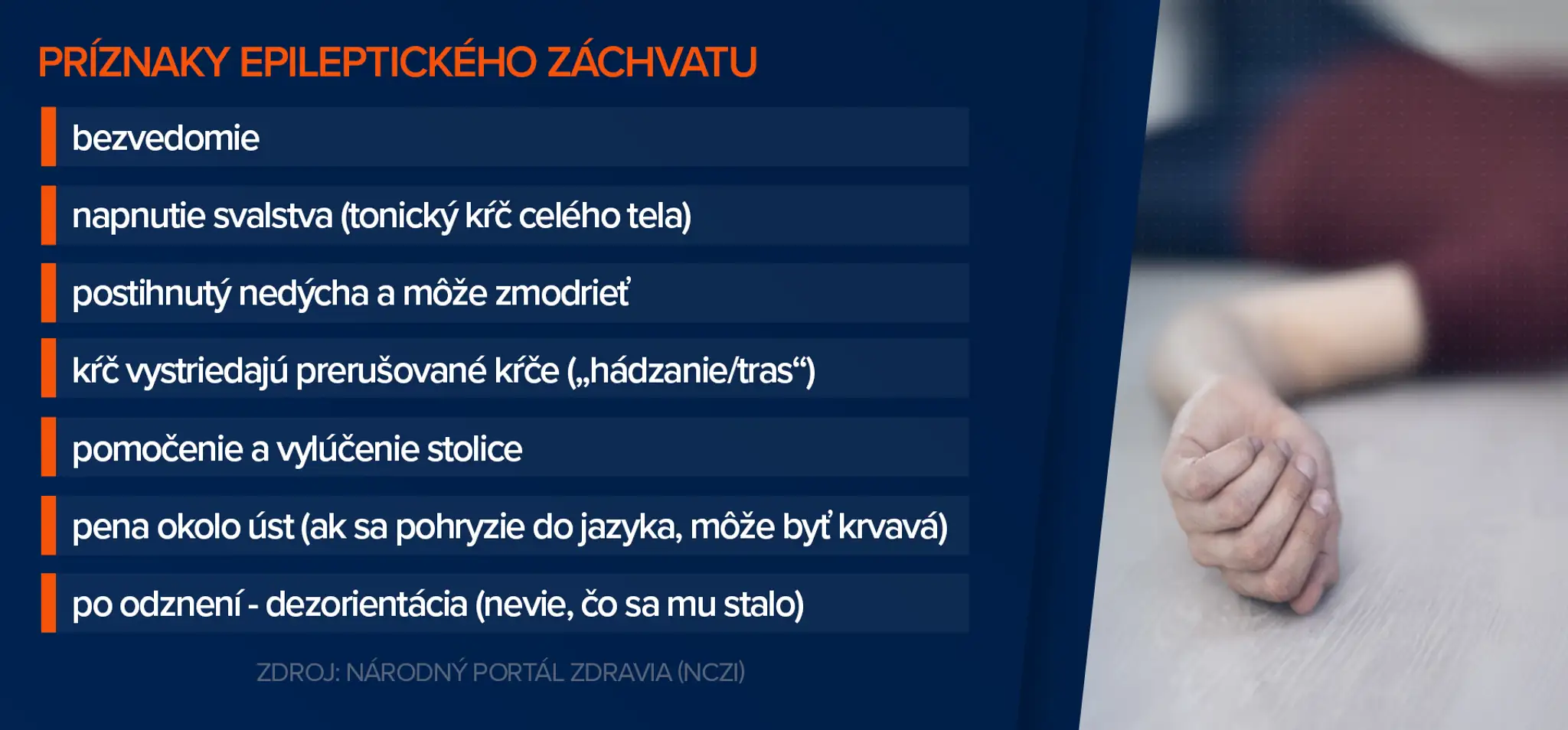 Príznkay epileptického záchvatu