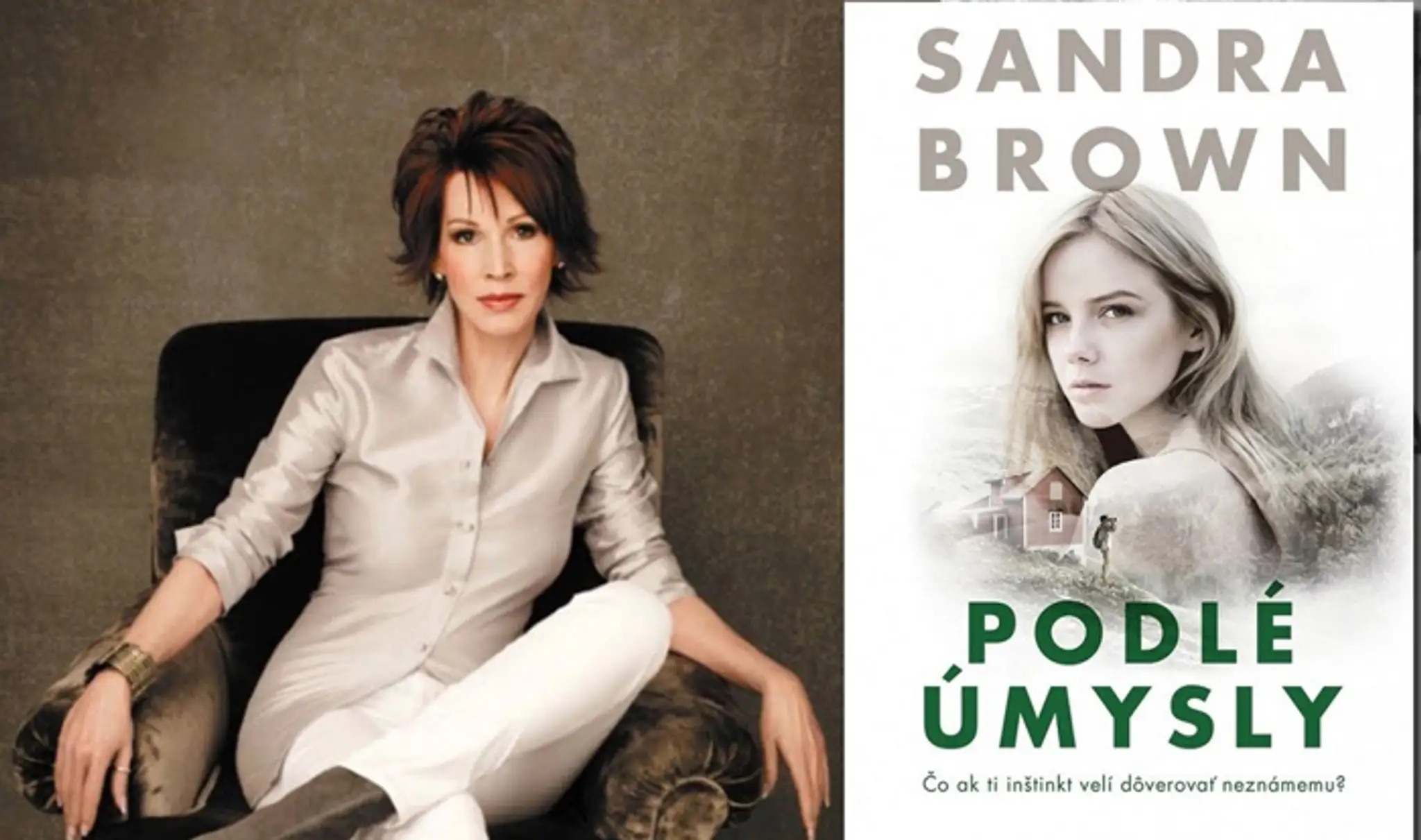 Spisovateľka Sandra Brown s knihou.