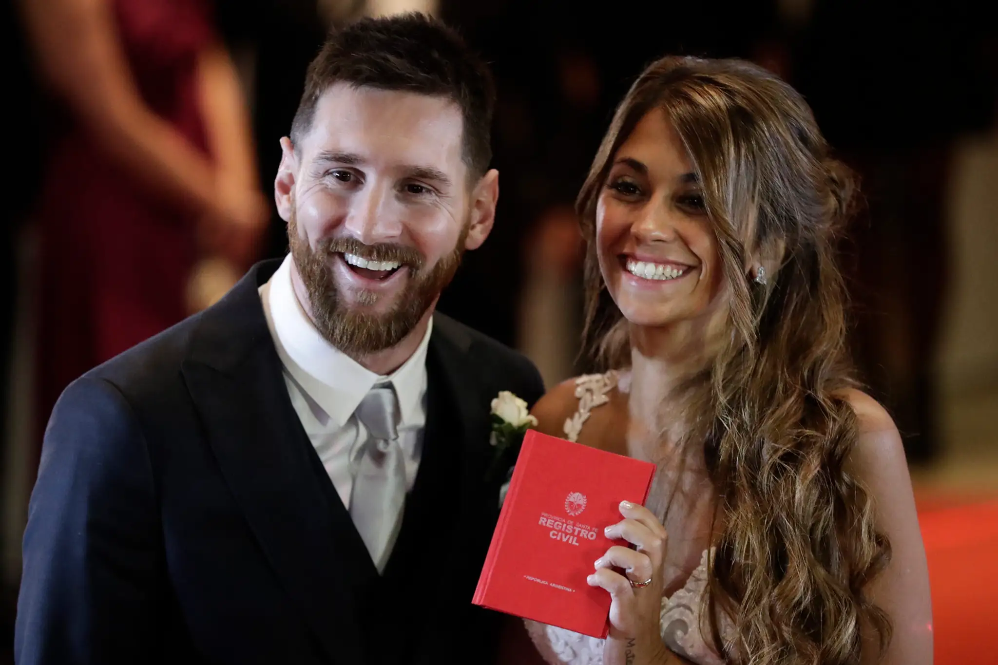 Messi s manželkou