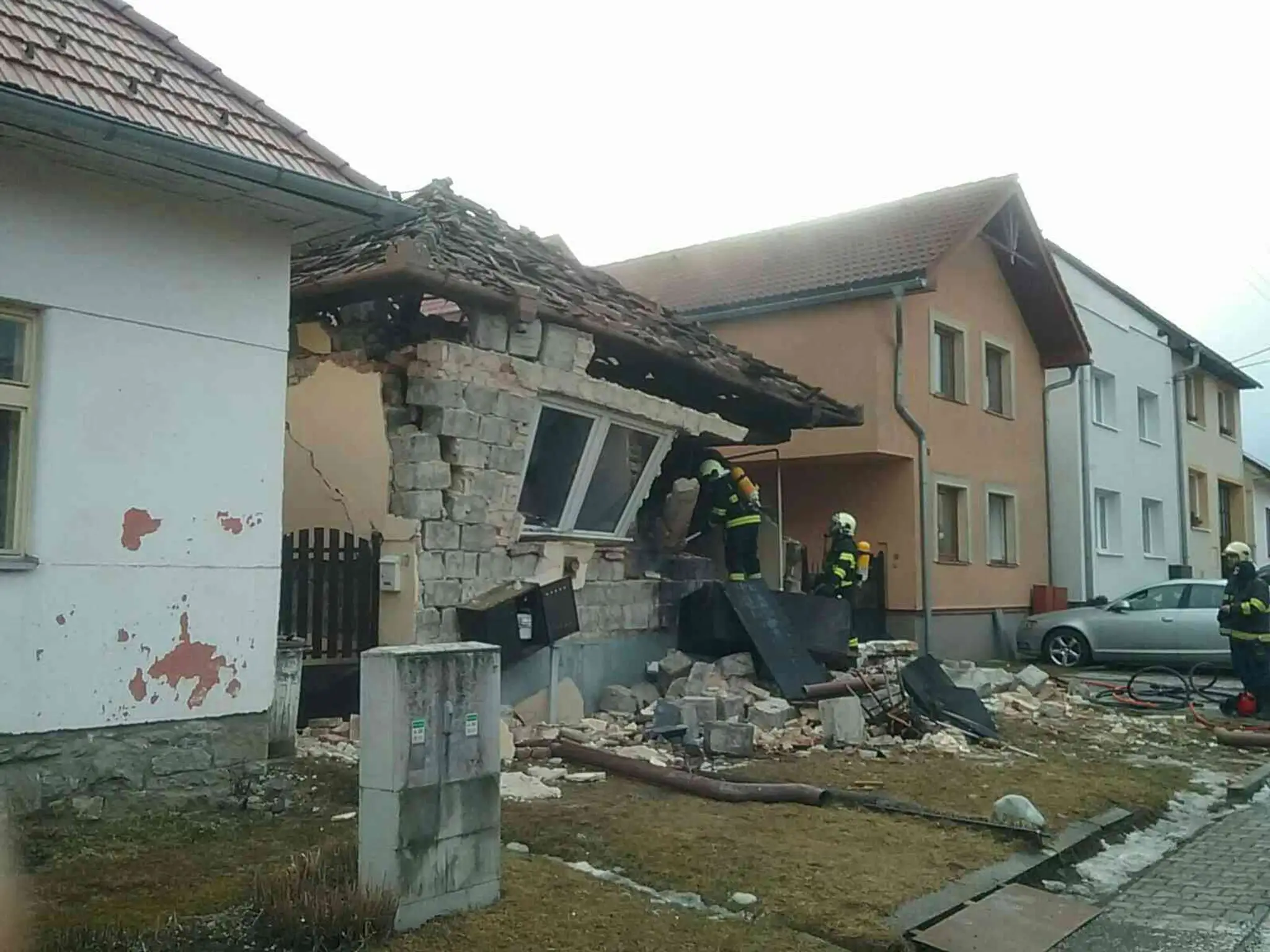 Výbuch domu v Spišskej Teplici.