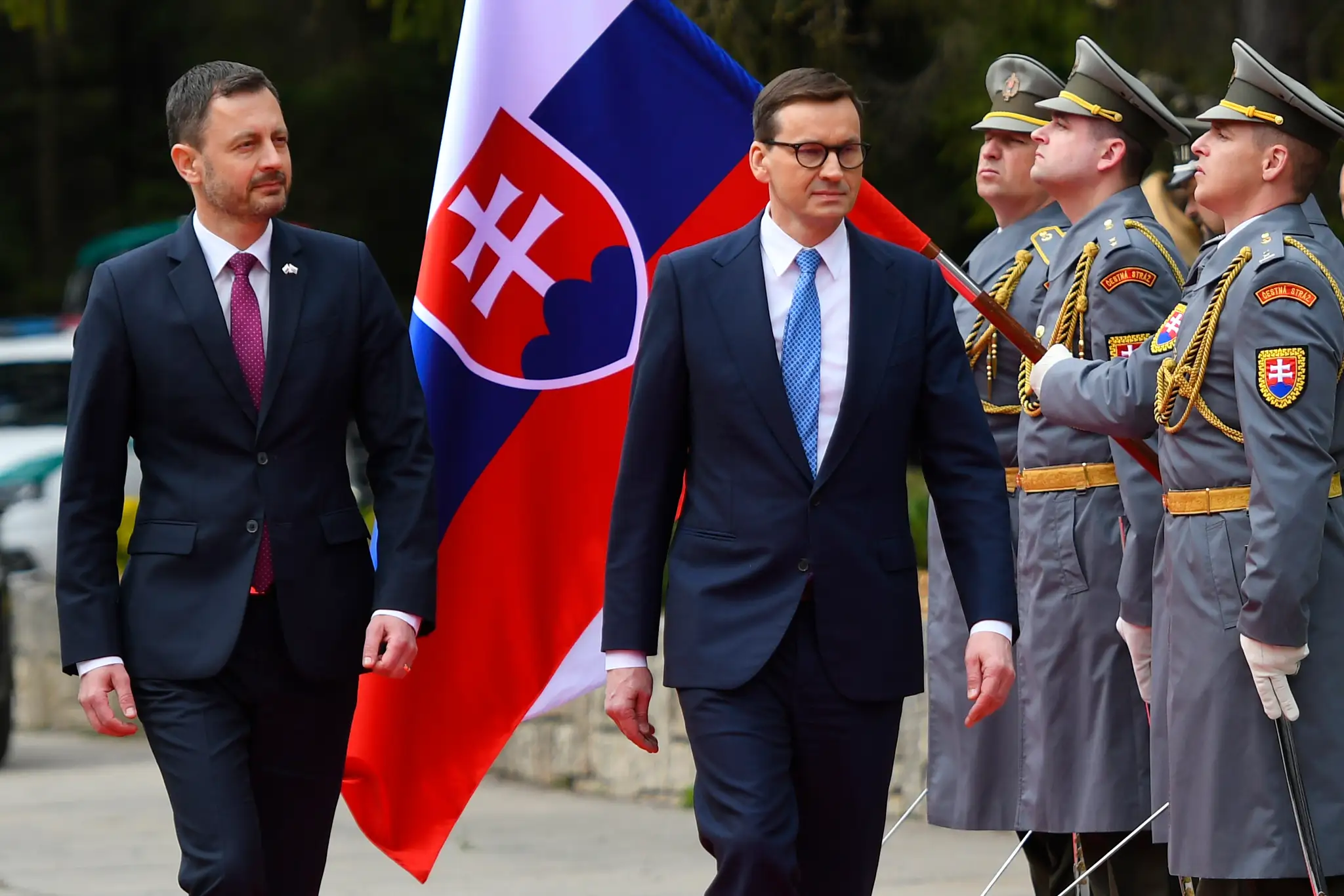 Eduard Heger a predseda vlády Poľska Mateusz Morawiecki.