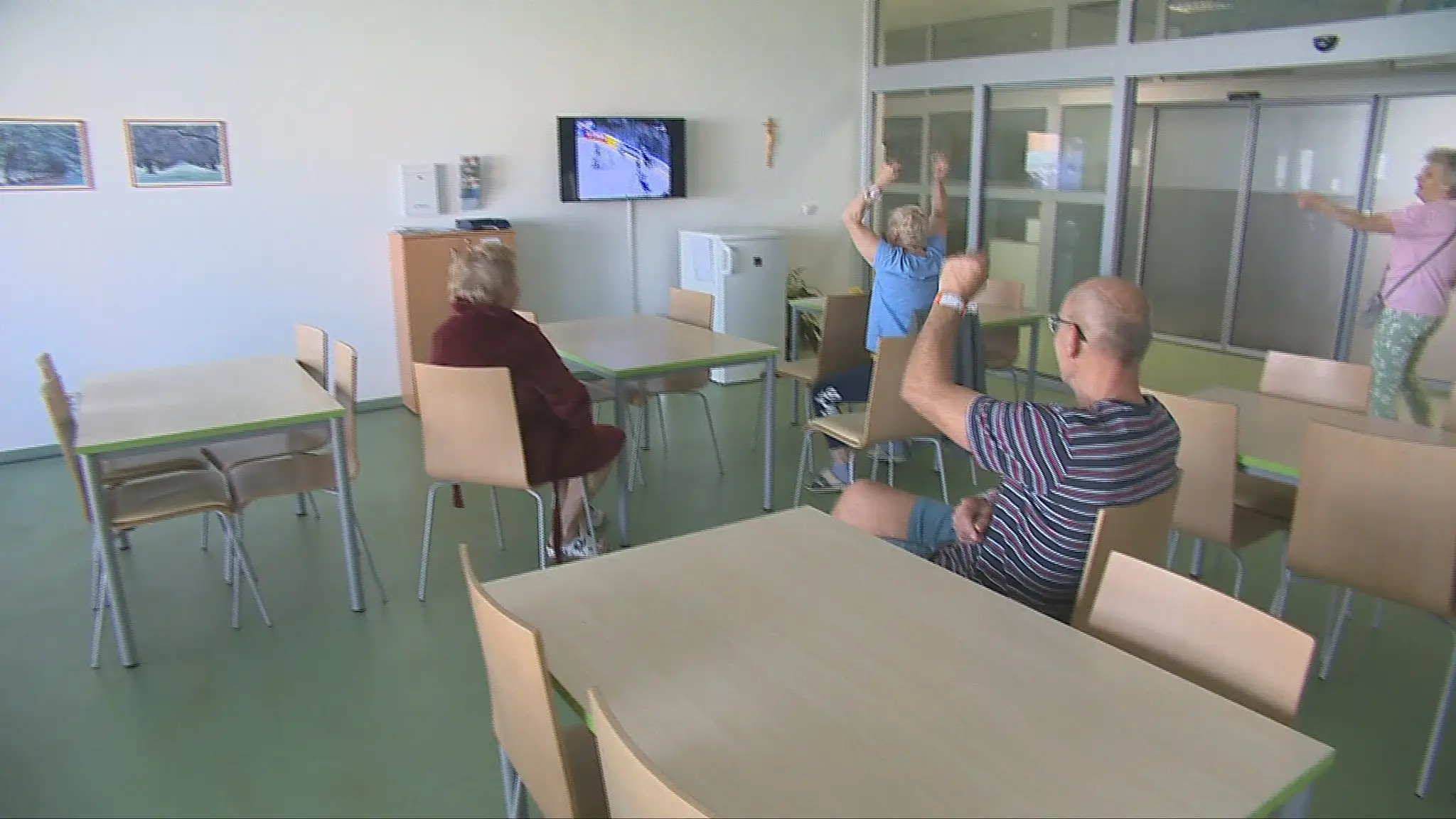 Hokej v kardiocentre.