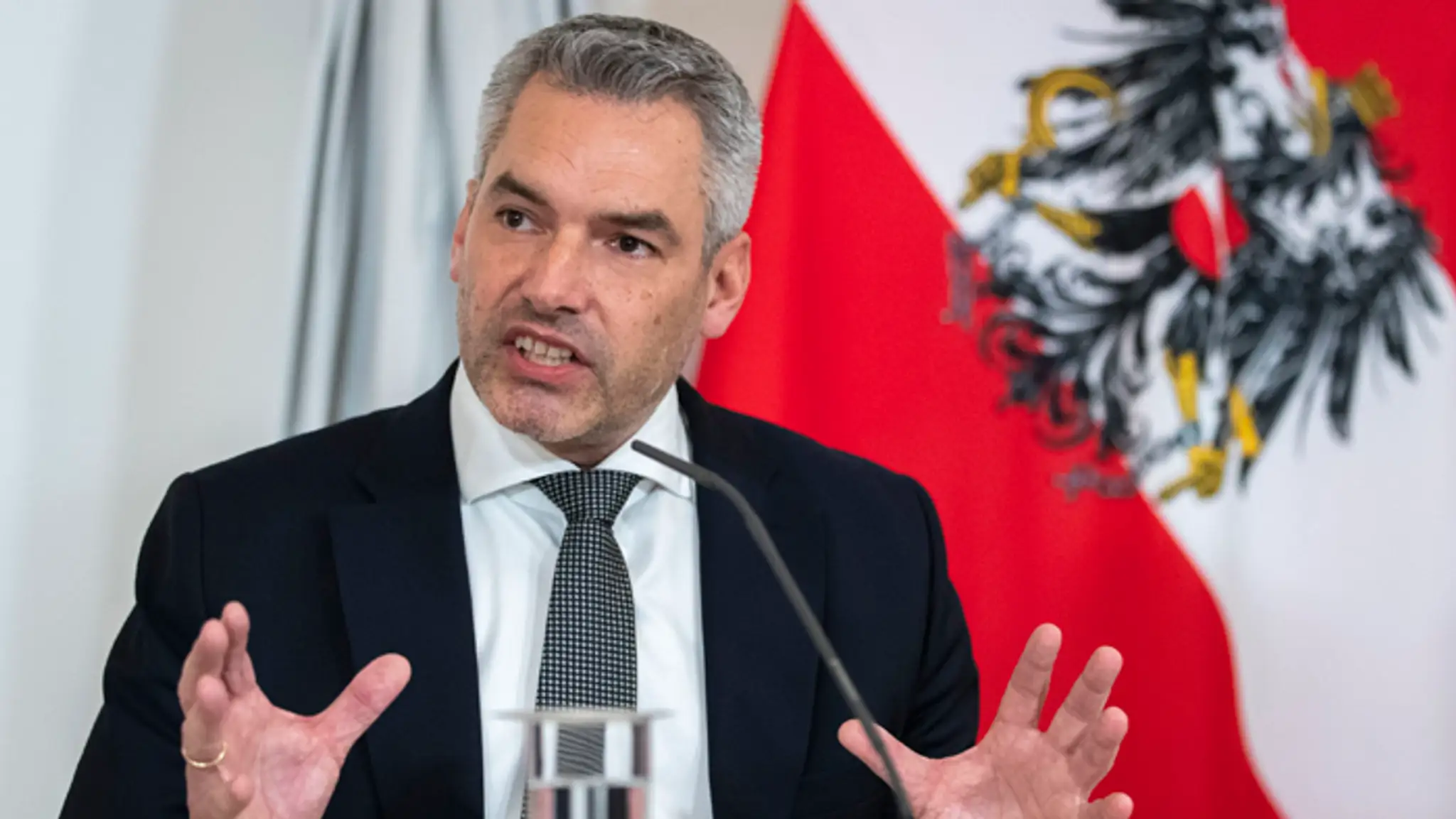 Rakúsky kancelár Karl Nehammer.