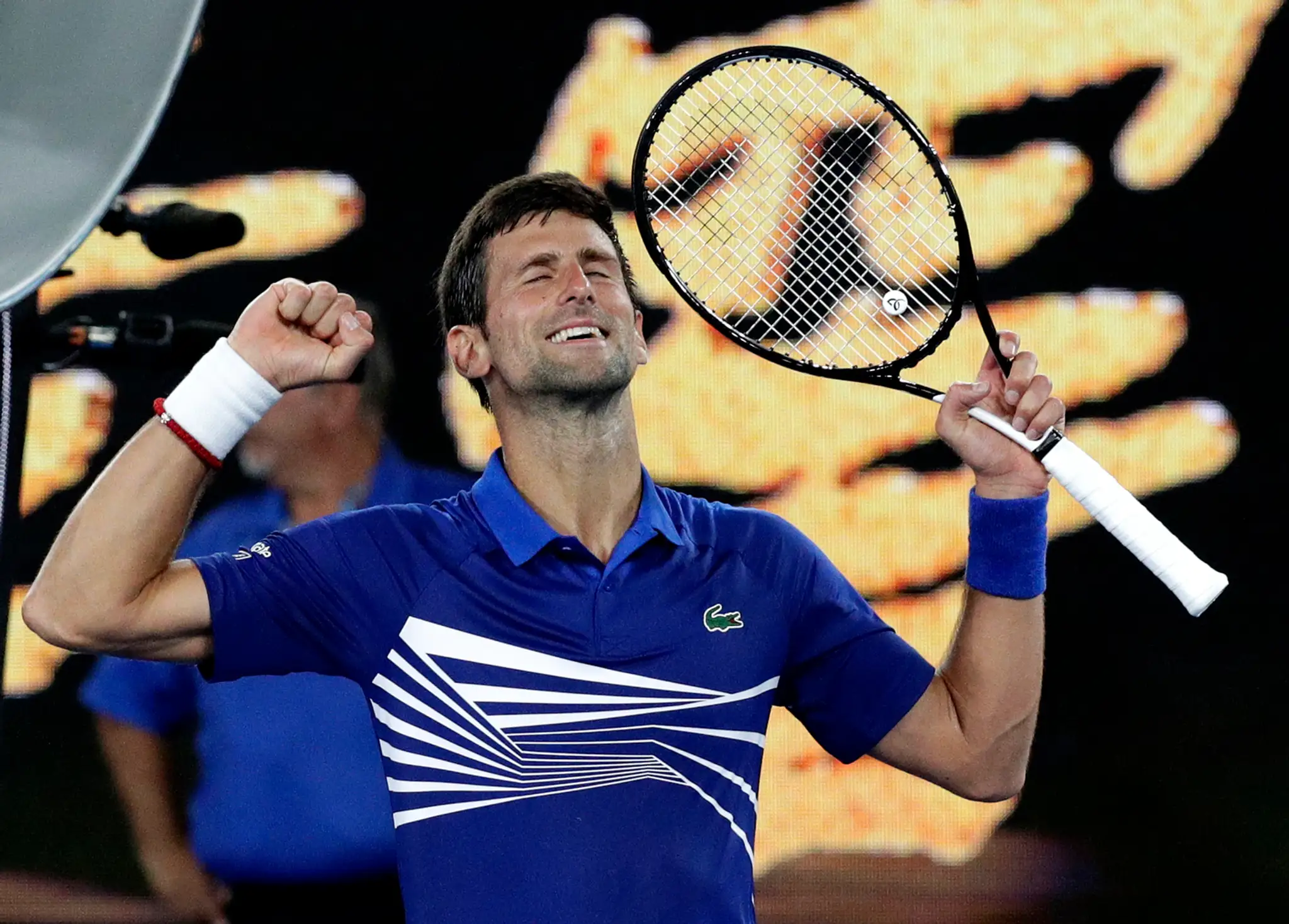 Tenista Novak Djokovič v 1. kole na Australian Open.
