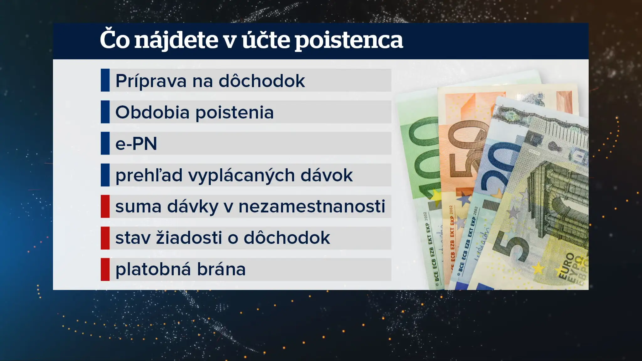 Čo nájdete v účte poistenca