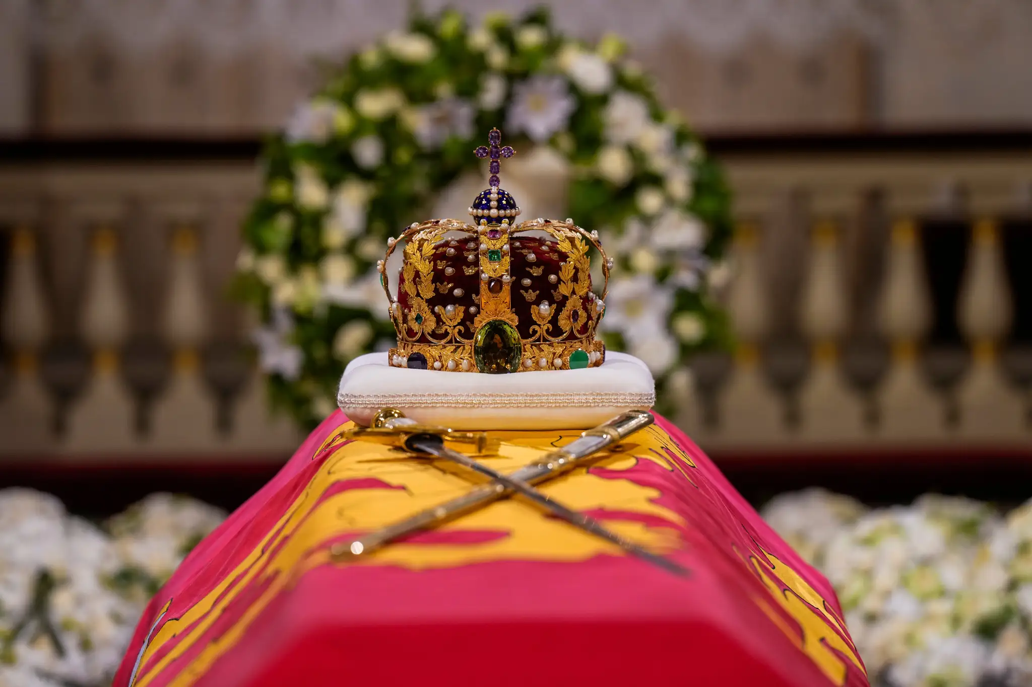 Rakva Haralda V. v kaplnke Kráľovského paláca v Osle