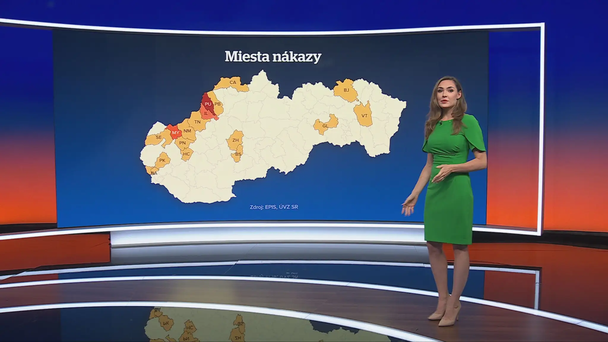 Miesta nákazy