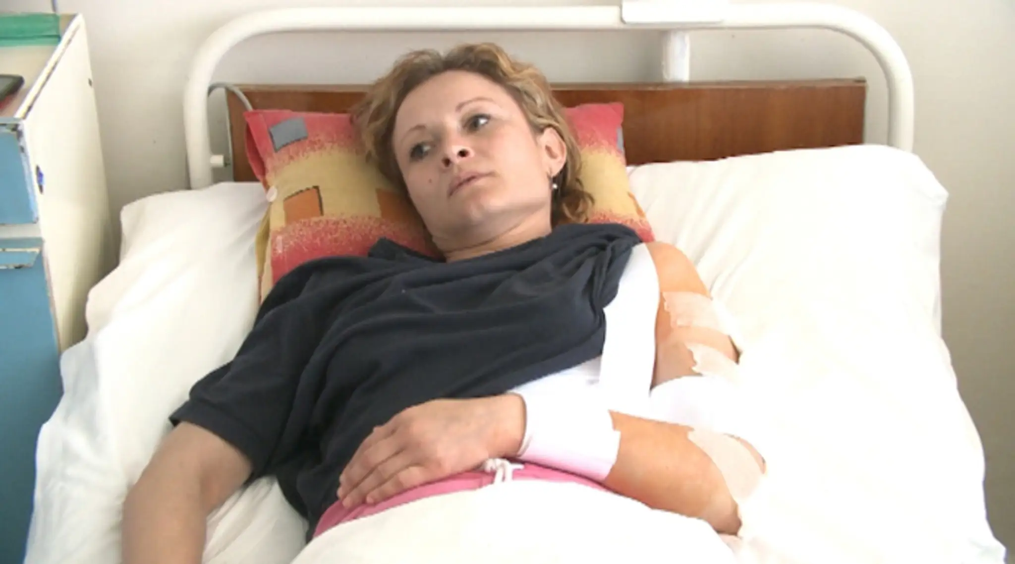 Zbitá čašníčka Eva Pancuráková v Košiciach.