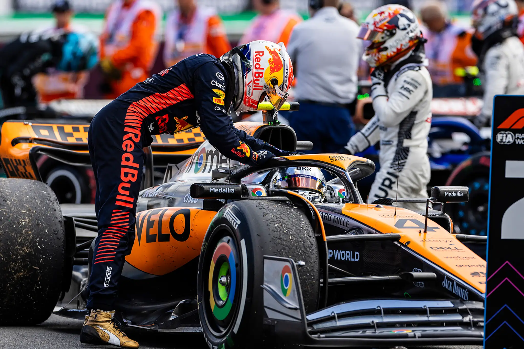 Lando Norris a Max Verstappen.