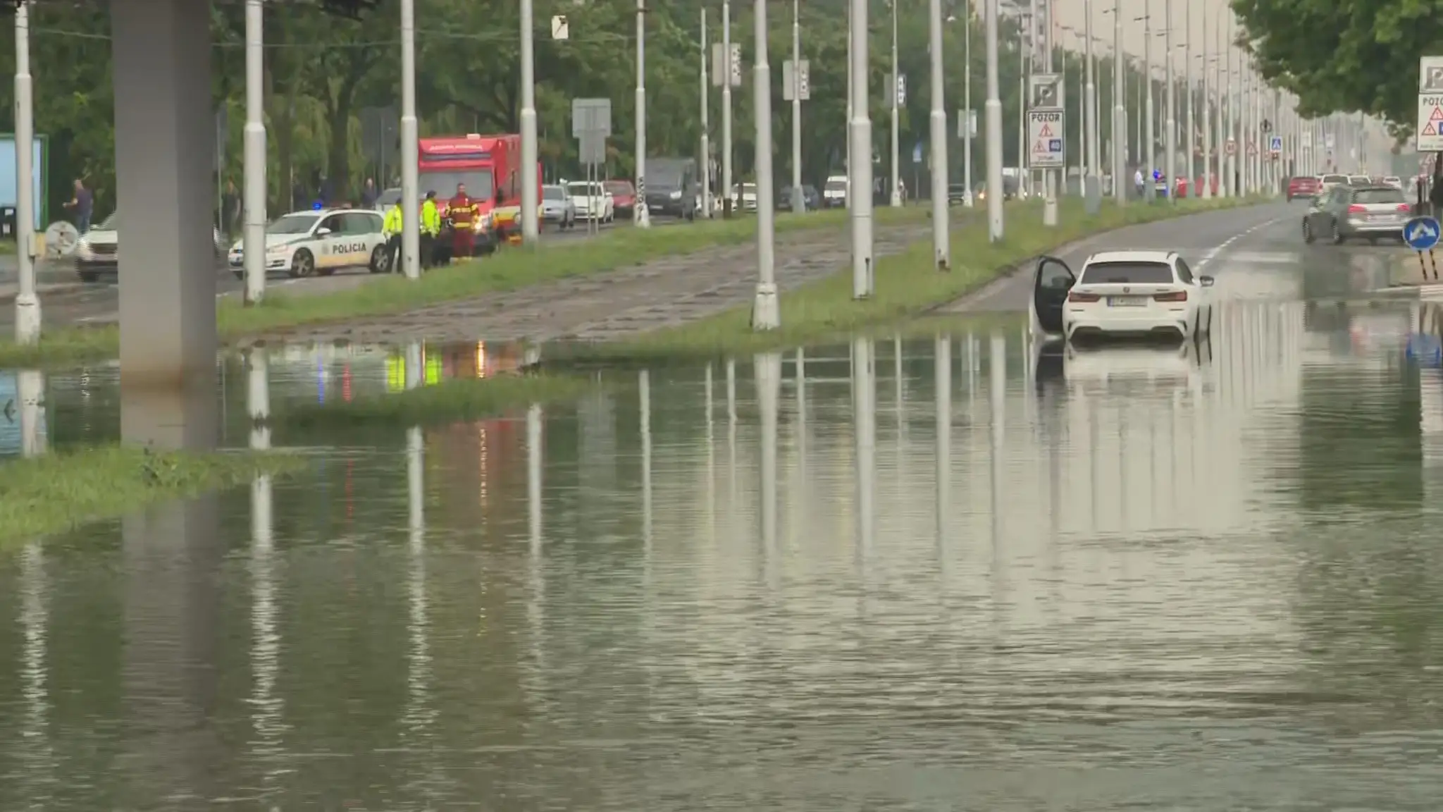 Zaplavená Bratislava.