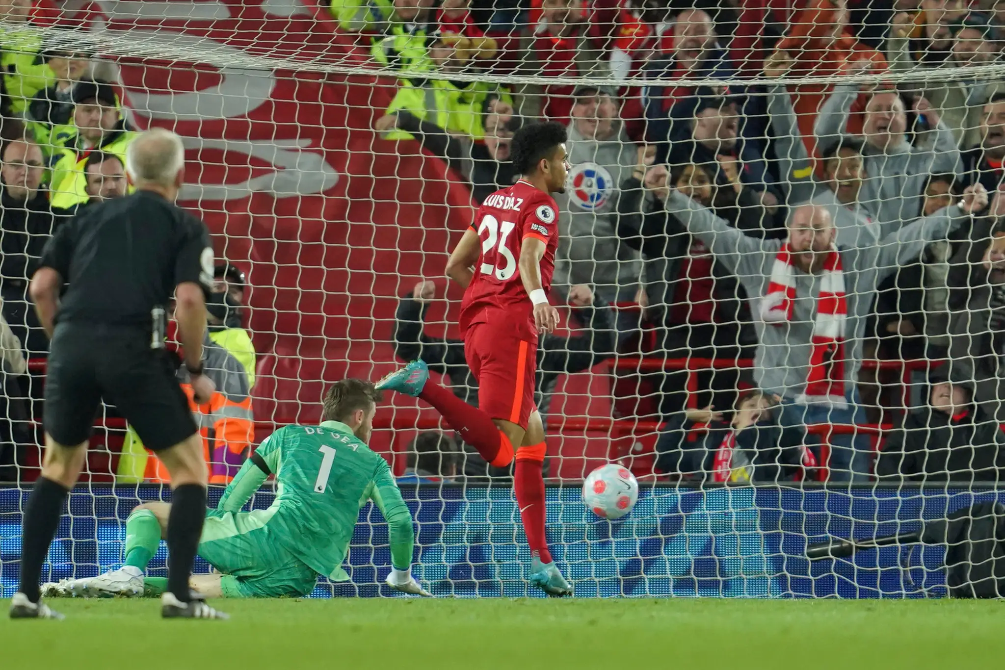 Útočník Liverpoolu Luis Díaz.
