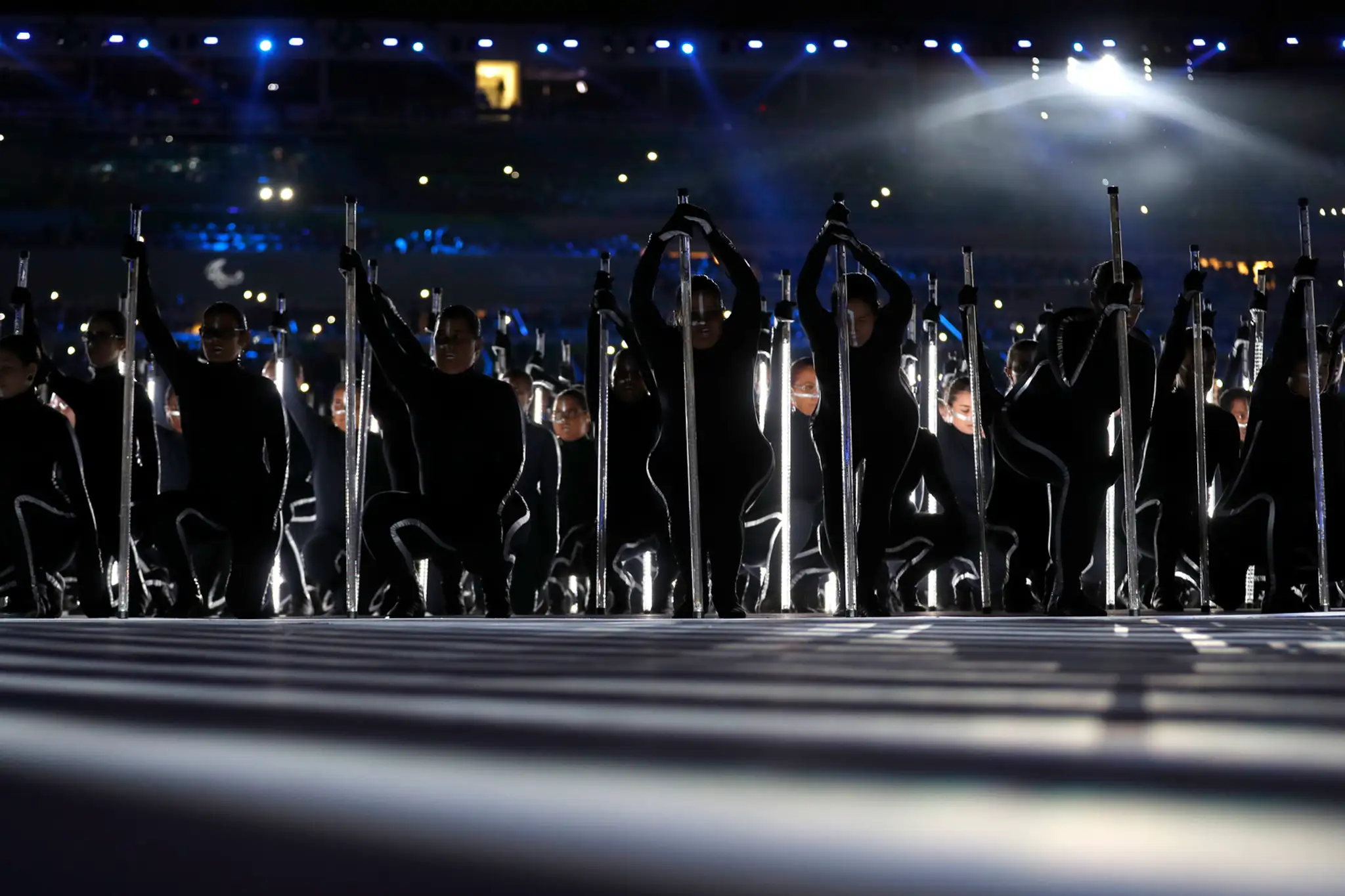 Otvárací ceremoniál paralympijských hier na štadióne Maracana.
