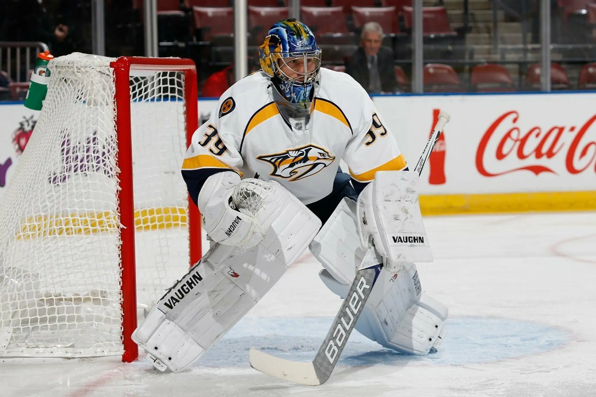 Marek Mazanec v drese Nashville Predators.