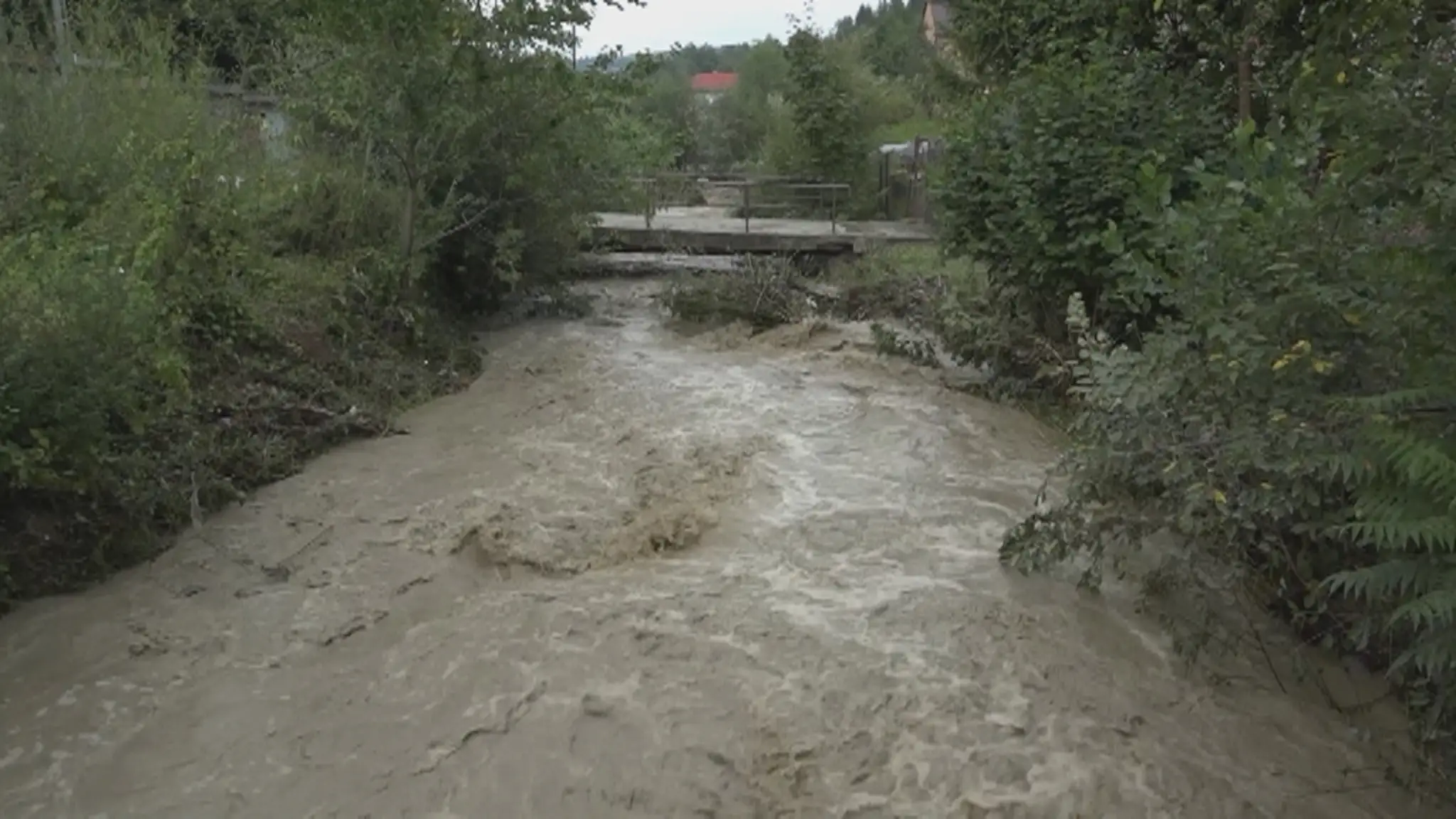 Povodne v Čadci.