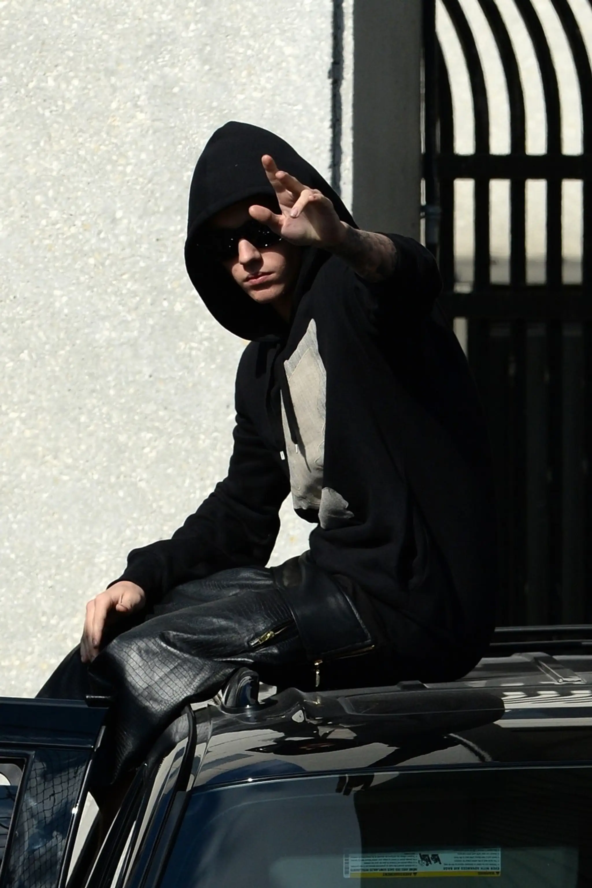 Justin Bieber po tom, ako ho prepustili z väzenia. 