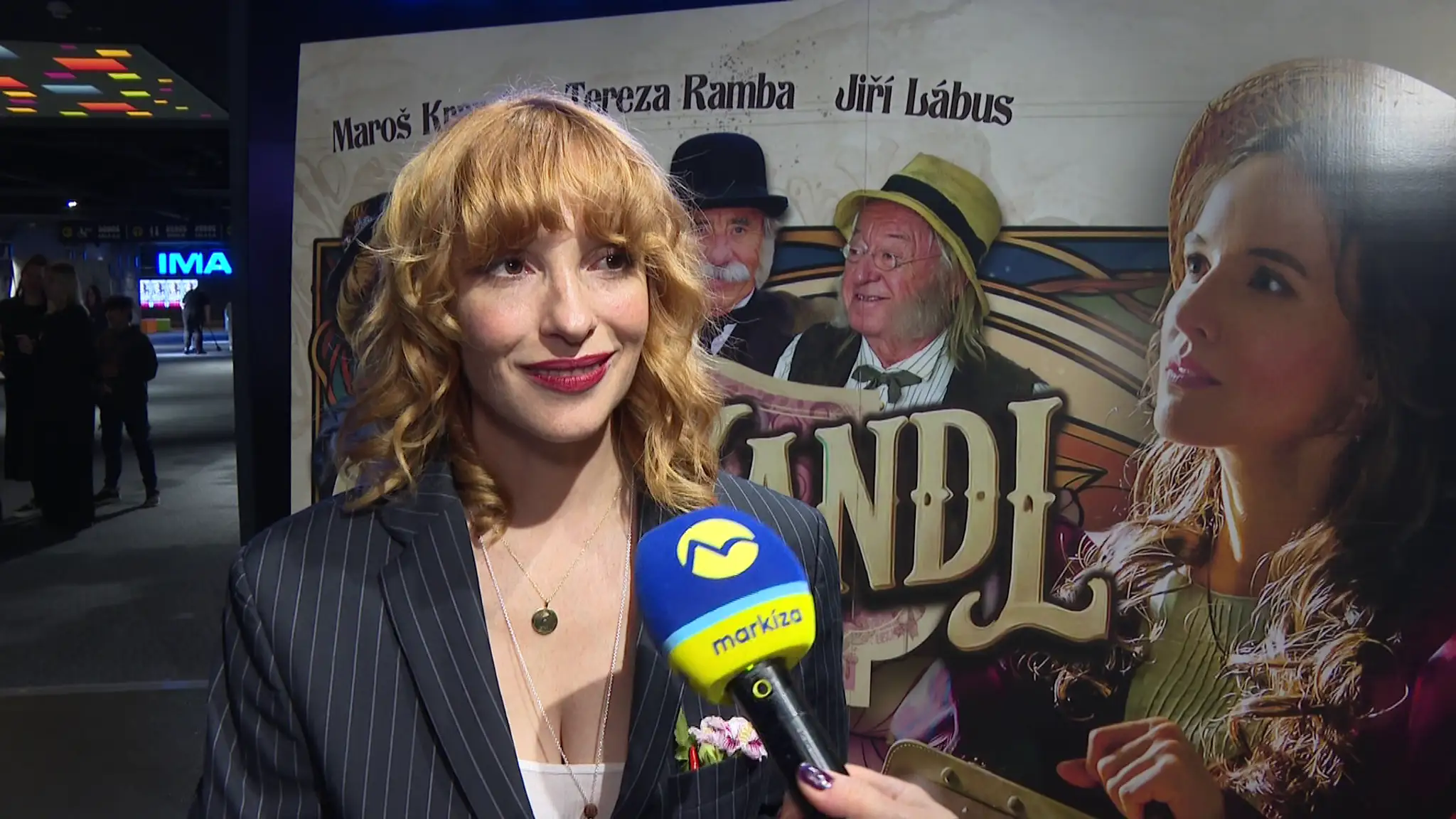 Vica Kerekes na premiére filmu Cukrkandl