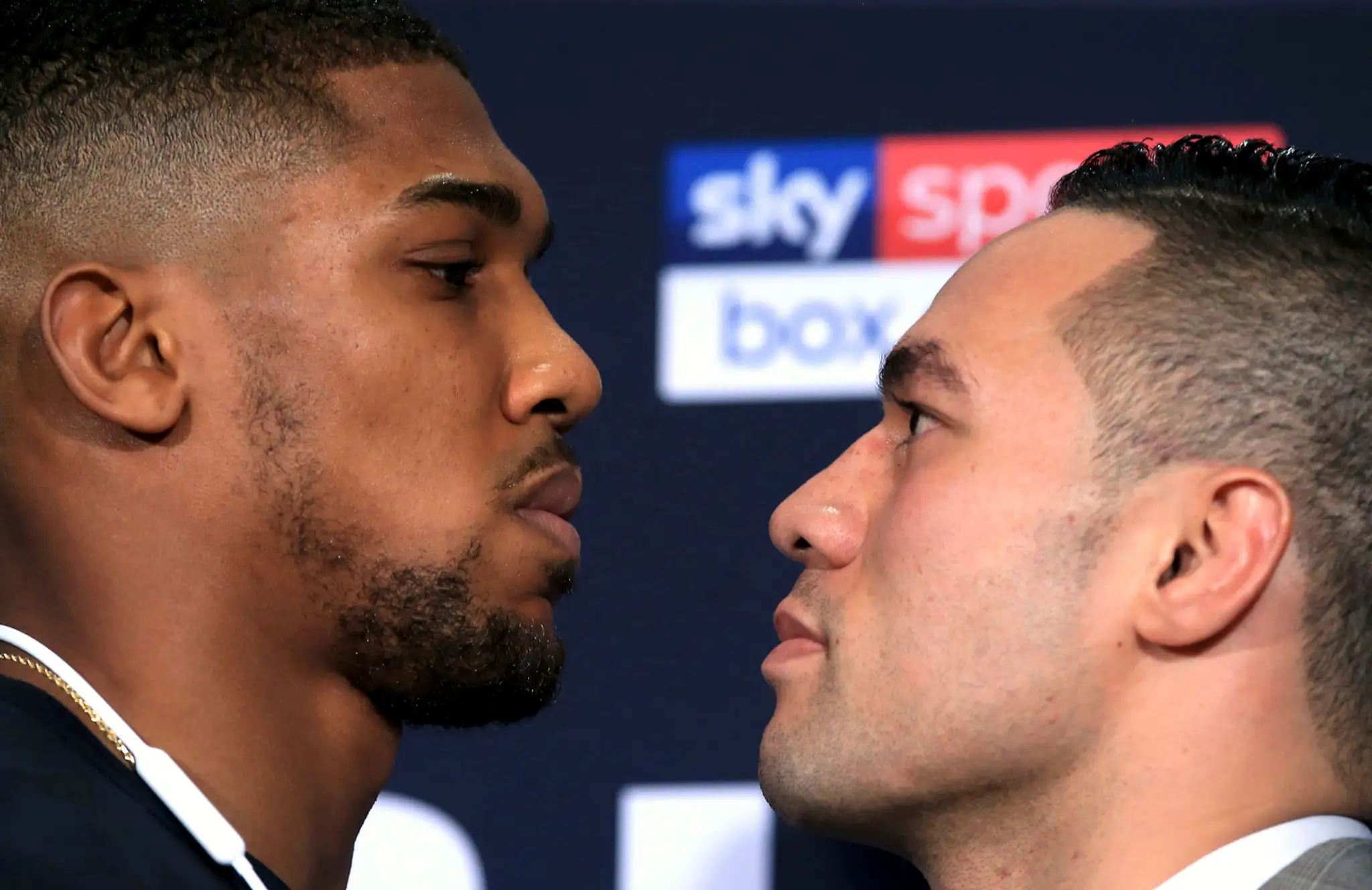 Na tlačovej konferencii pred duelom Joshua vs. Parker.