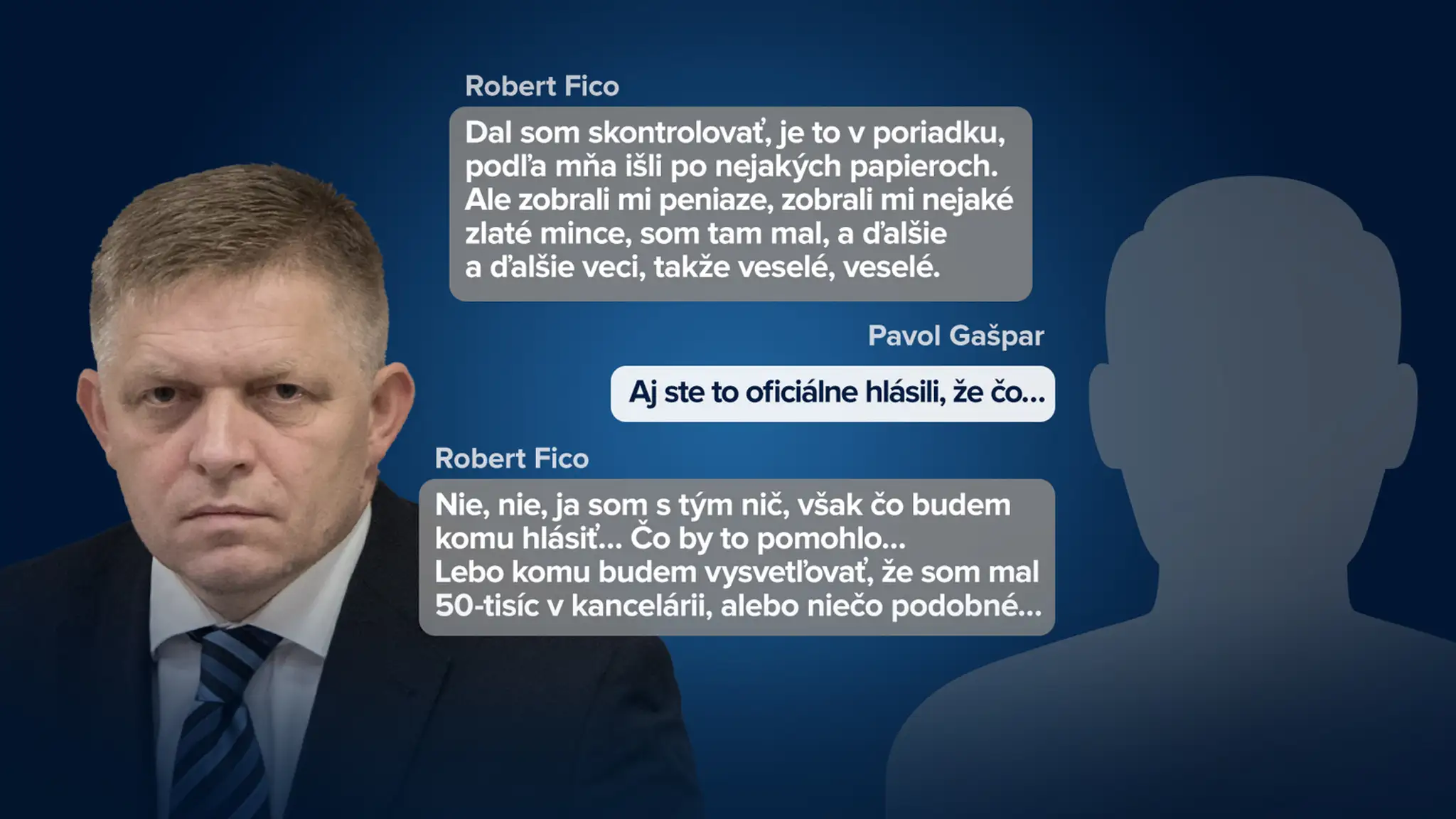 Čast prepisu nahrávky medzi Robertom Ficom a synom Tibora Gašpara -  Pavlom.
