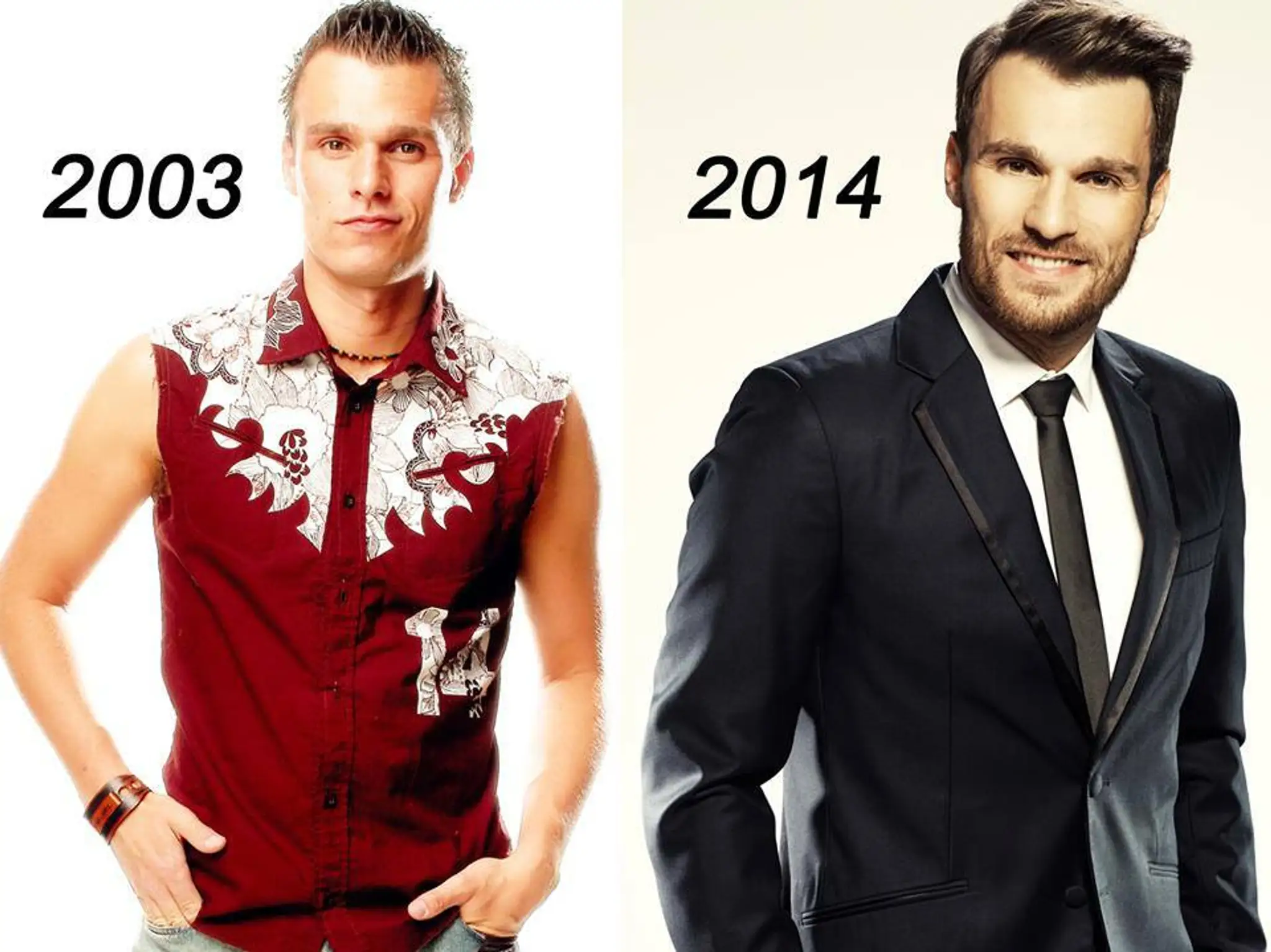 Leoš Mareš v roku 2003 a 2014