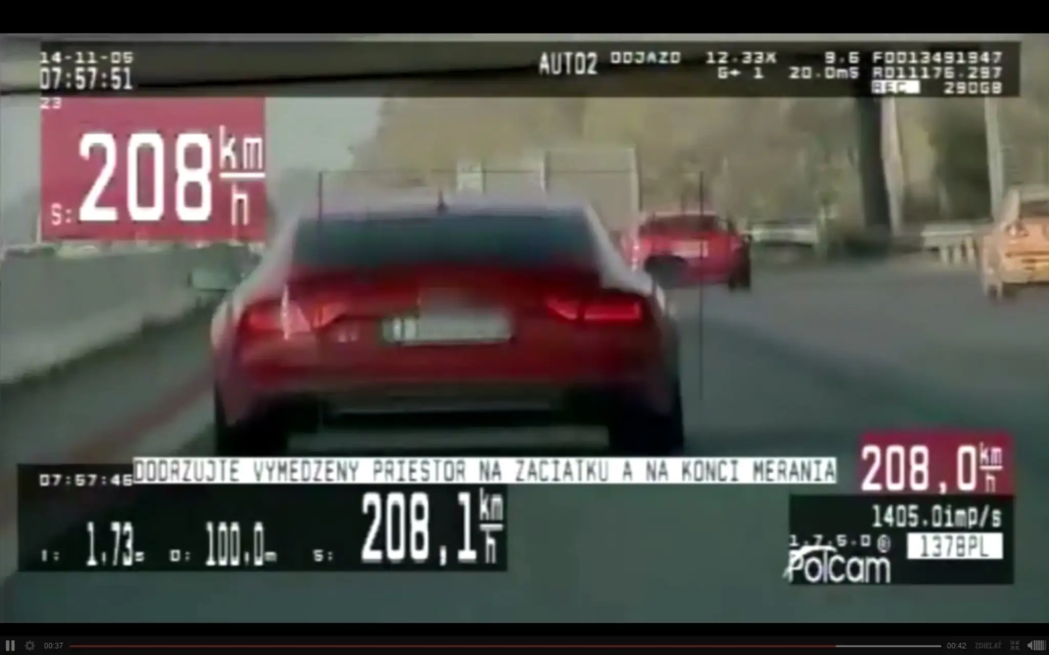 Cestný pirát prekročil rýchlosť o takmer 100 km/h