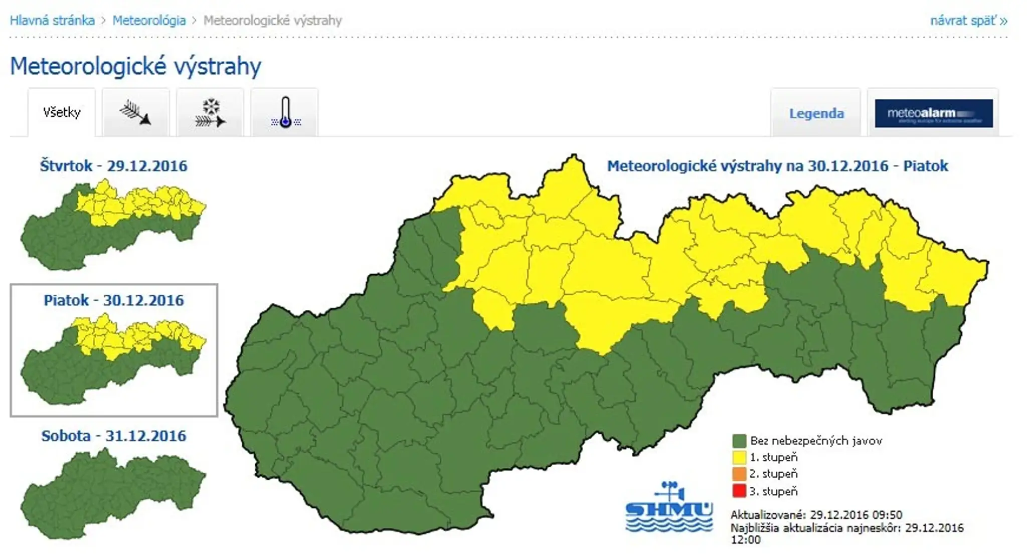 Výstraha z piatka na sobotu kvôli mrazom.