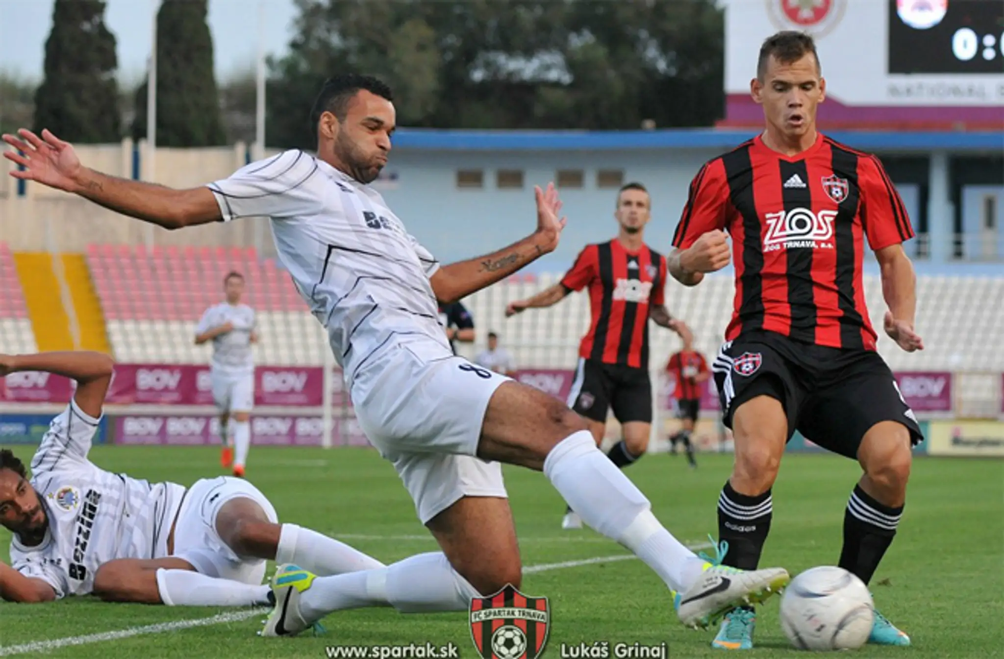 Hráči Spartaku Trnava proti EL FC Hibernians (Malta)