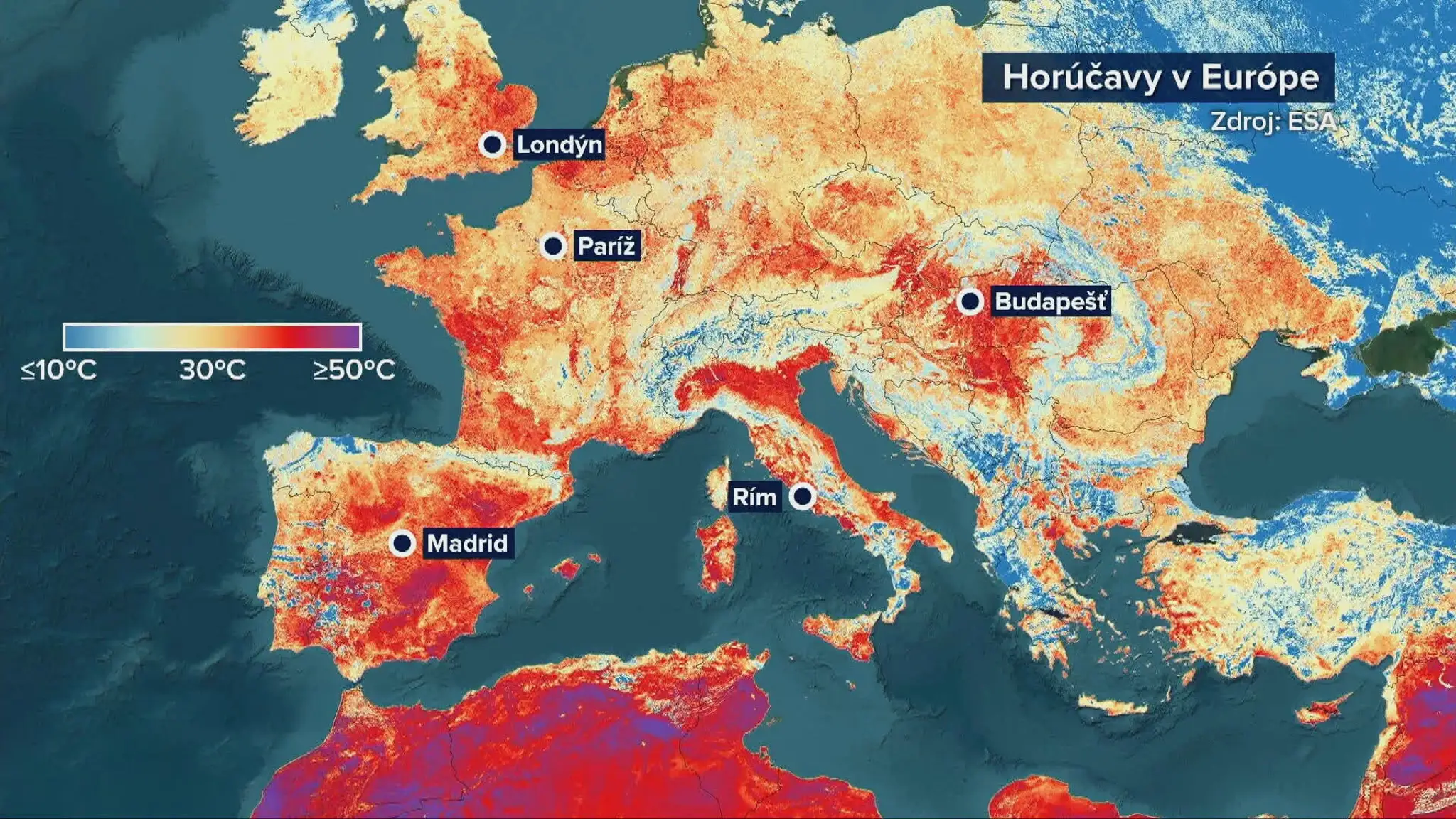 mapa horúčav
