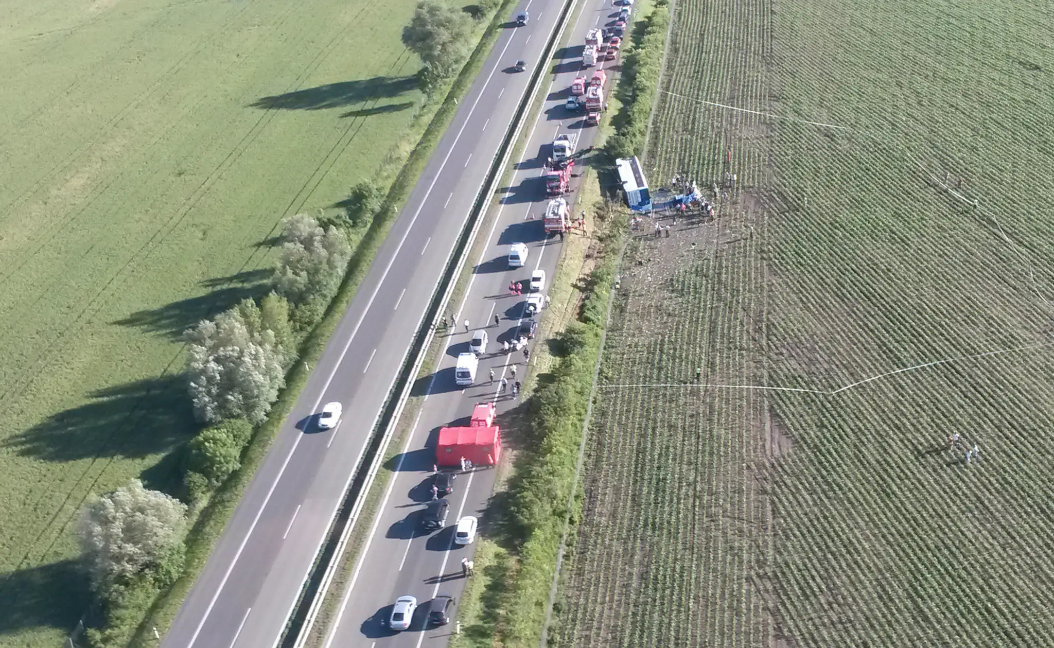 Nehoda autobusu pri Piešťanoch