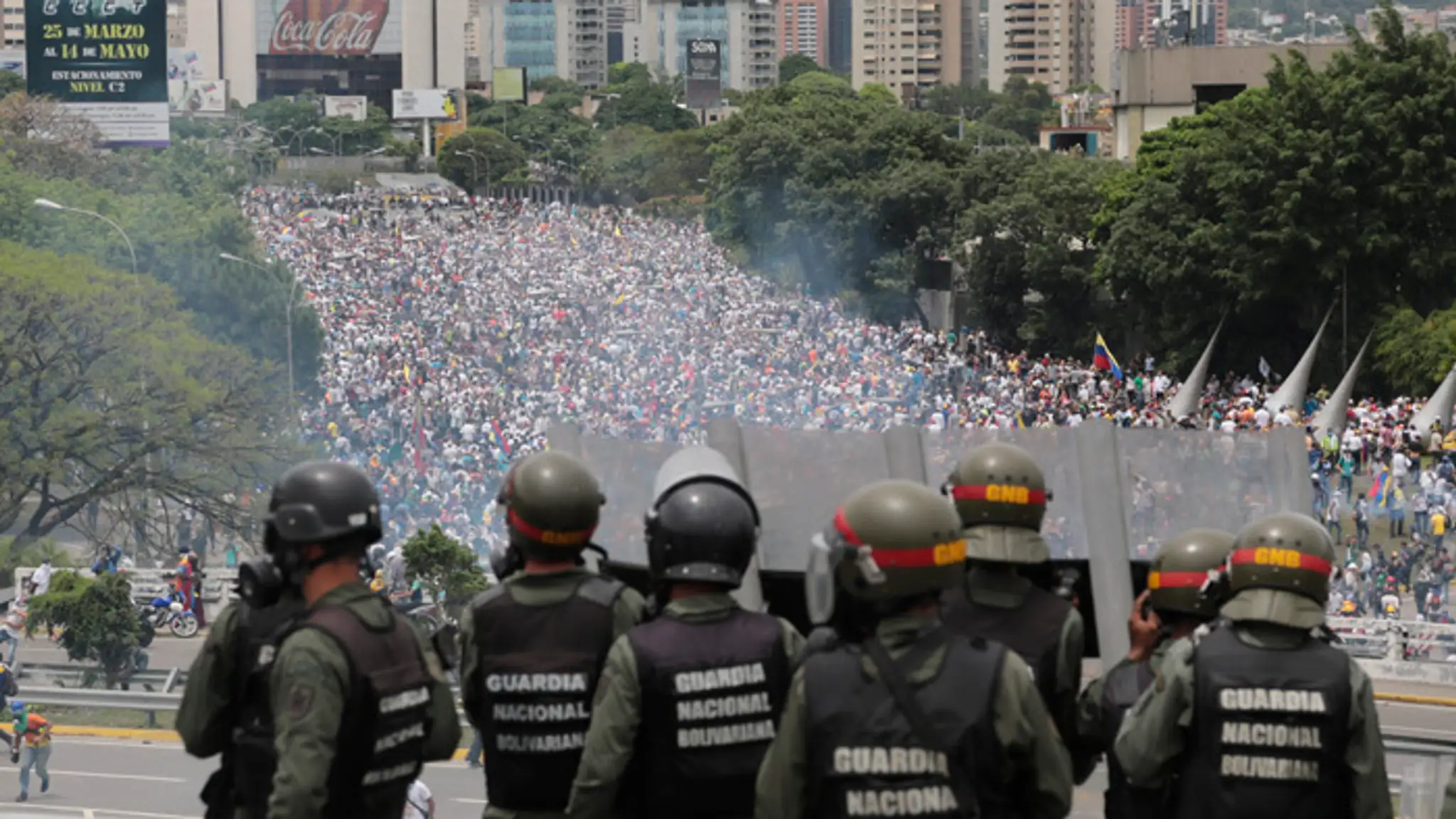 Protesty vo Venezuele.